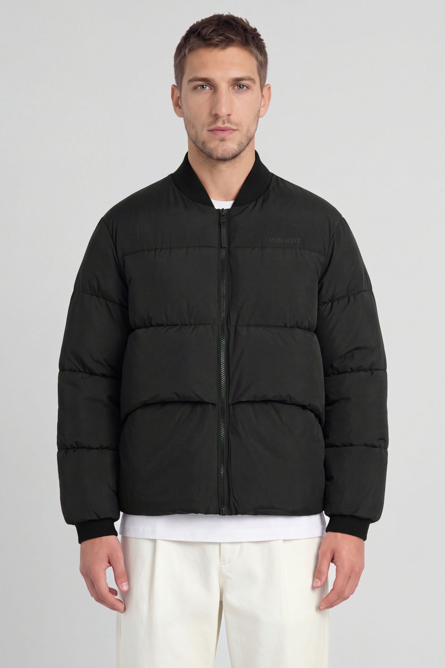 PUFFER BOMBER JACKET JET BLACK 1