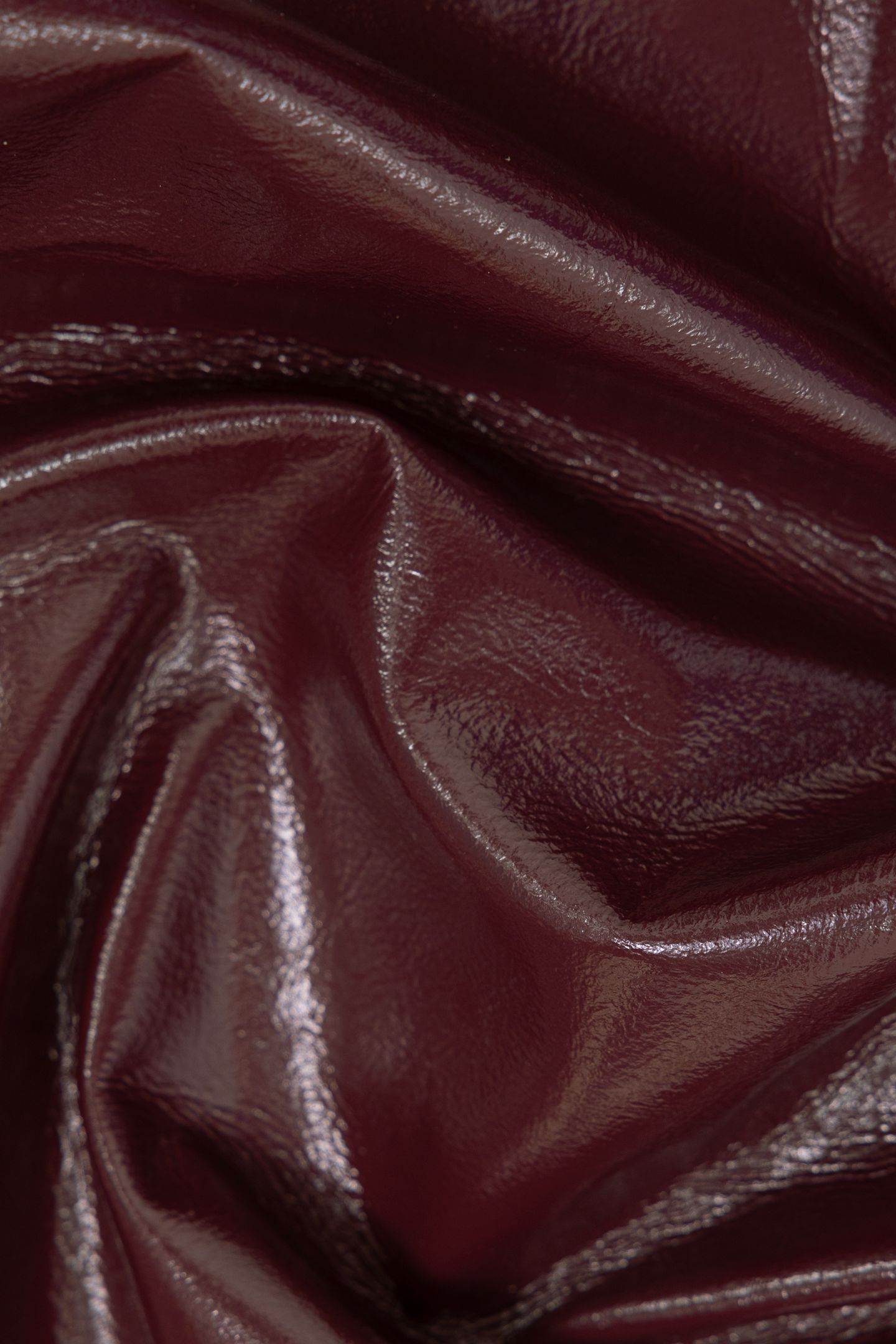 BURGUNDY VINYL-STYLE LONG TRENCH COAT 8