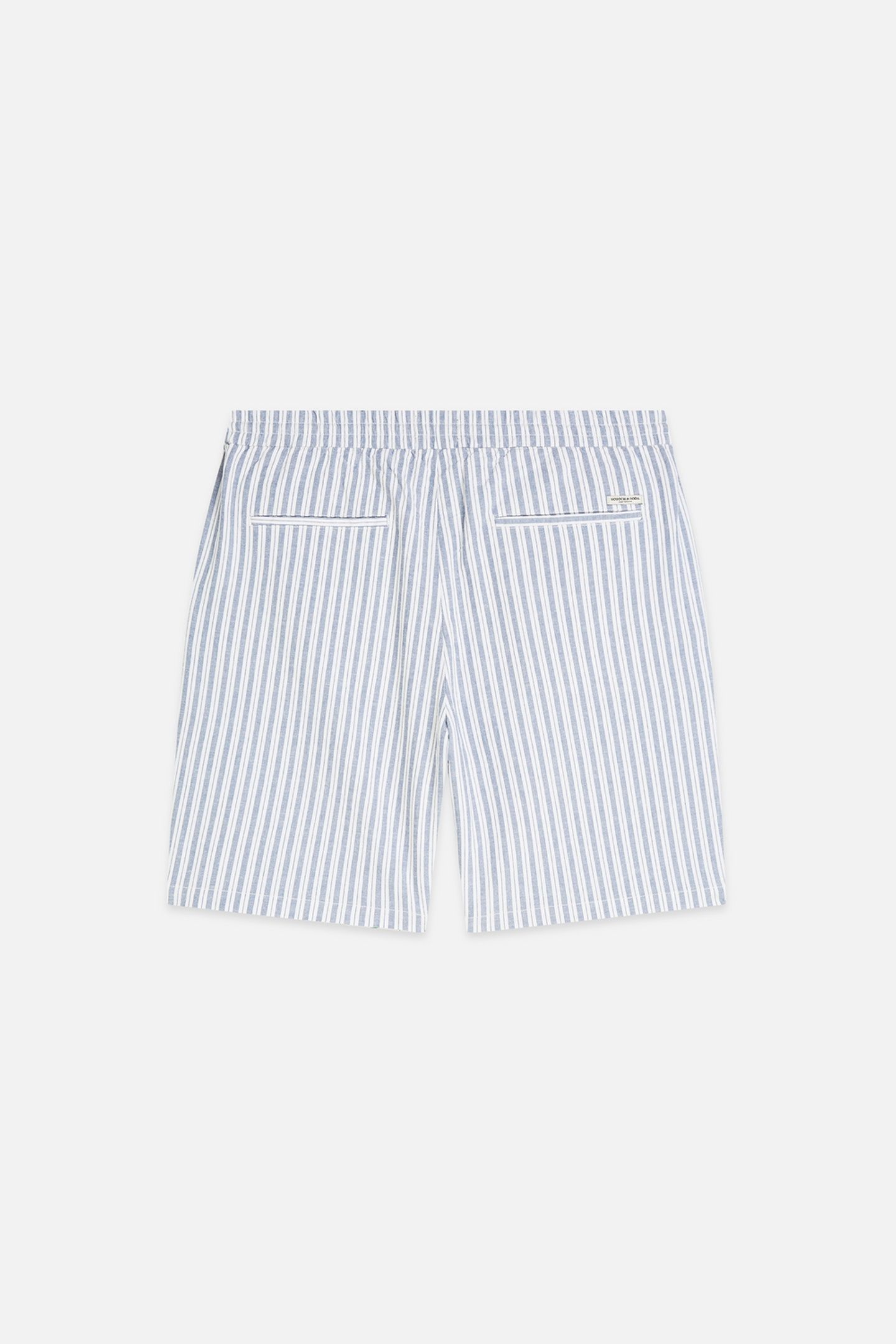 FAVE COTTONLINEN YARNDYED REGULARFIT BERMUDA SHORTS NAVY 5