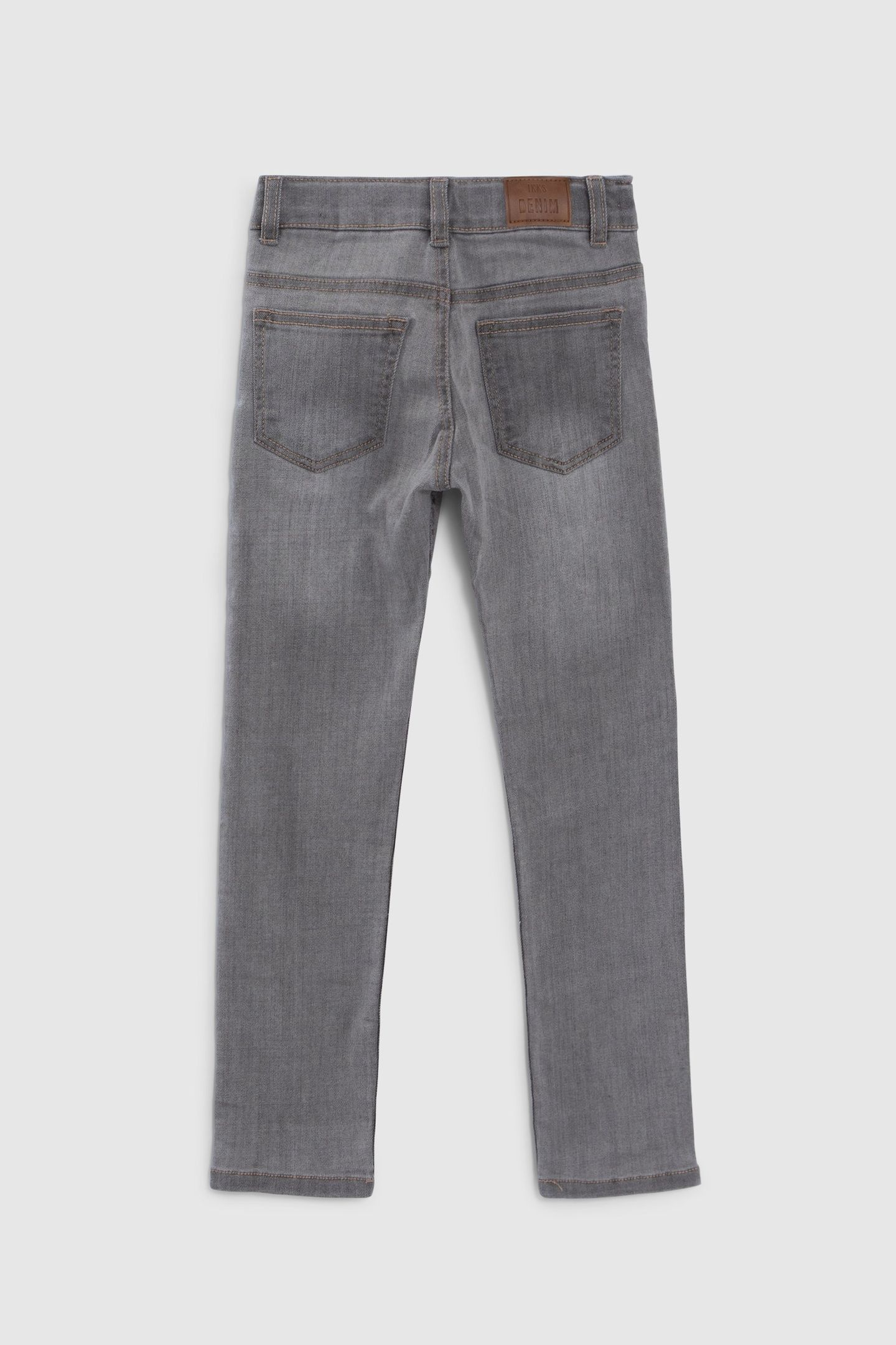 BOYS’ GREY SLIM JEANS WITH WOVEN BELT 2