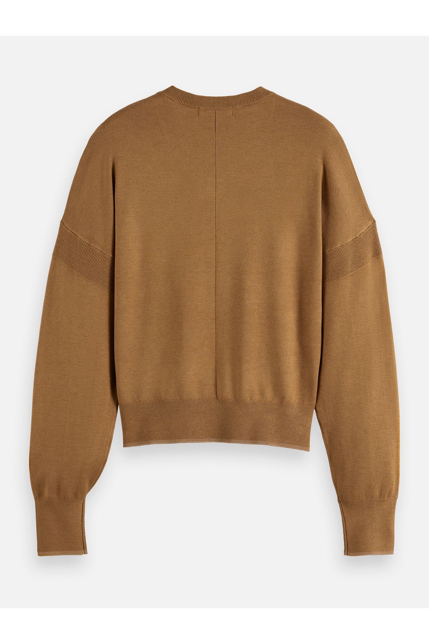 CORE V-NECK RELAXED PULLOVER MEDIUM BROWN 5