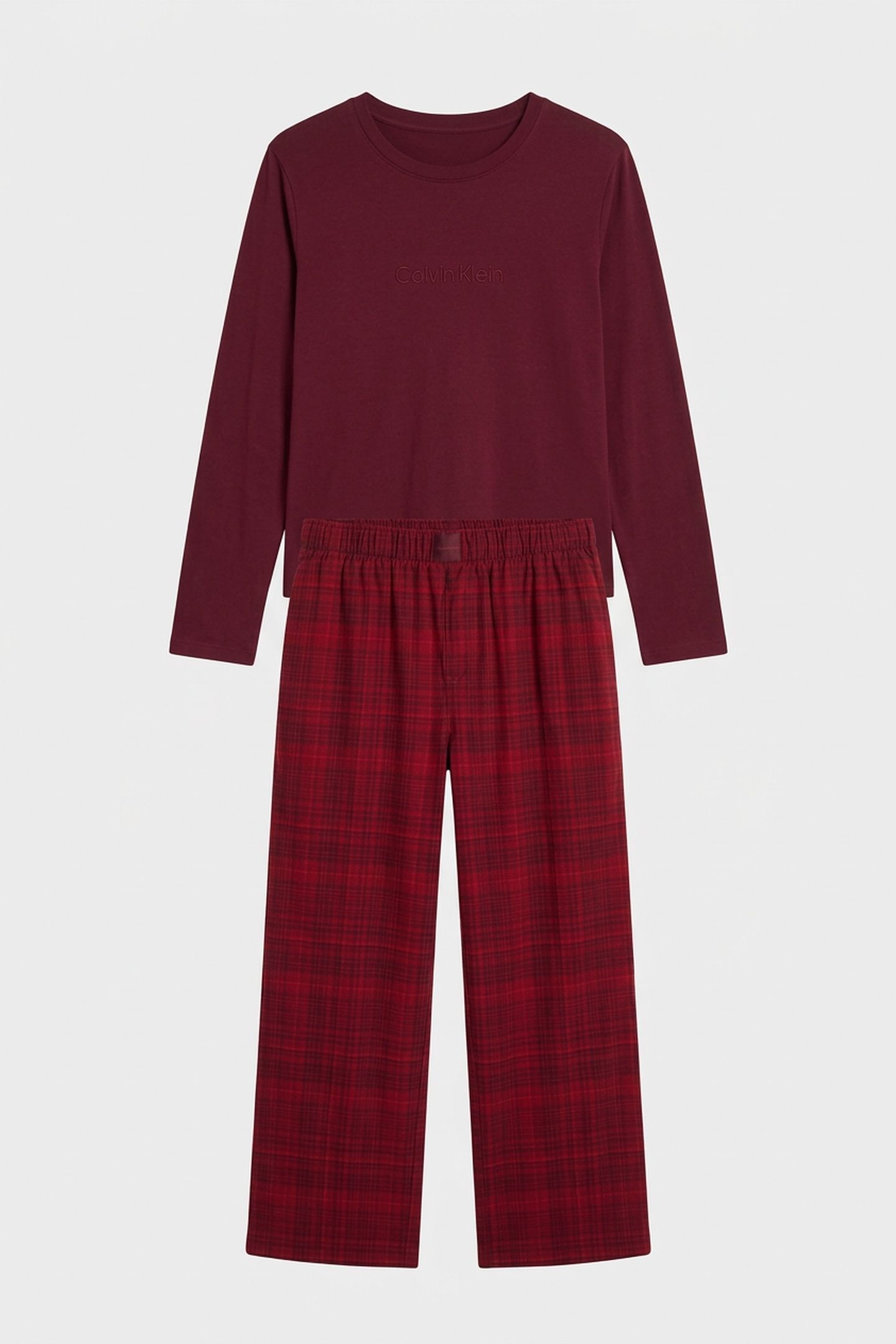 LS TEE FLANNEL PANT SET ZINFANDEL 3