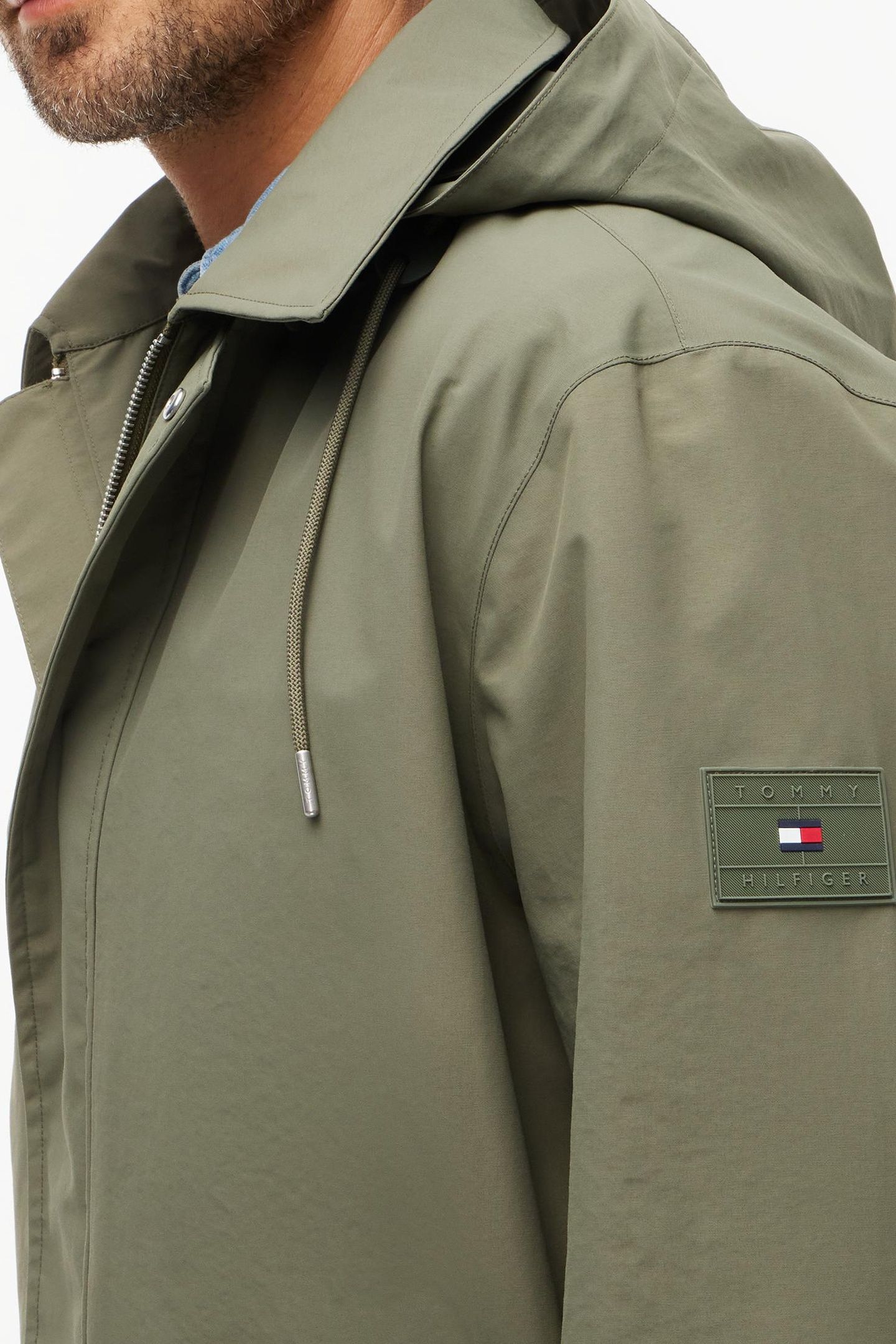 3-LAYER HOODED MAC COAT GREEN 4
