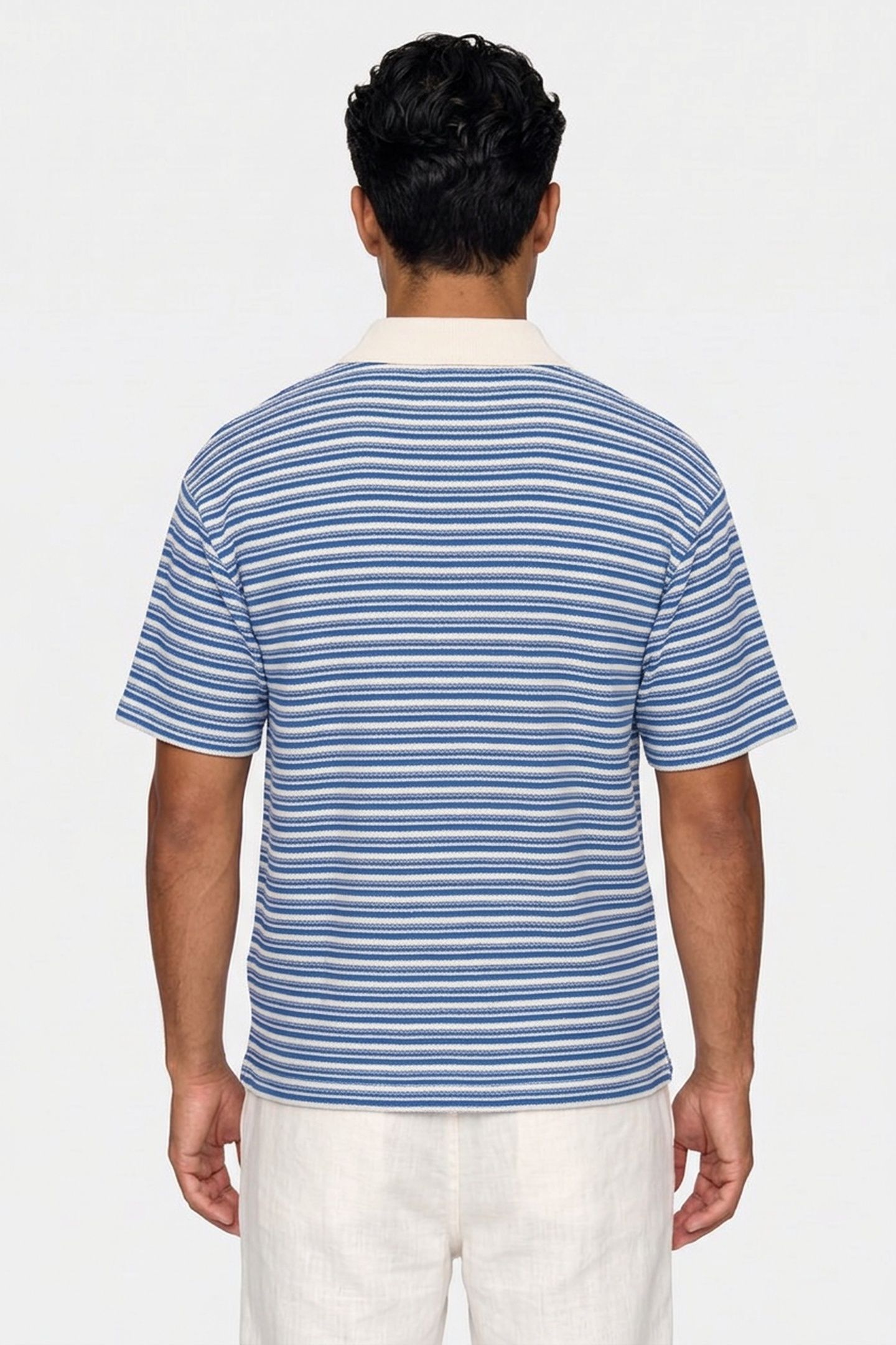 UNISEX POLO RUBEN BLUE/WHITE 4
