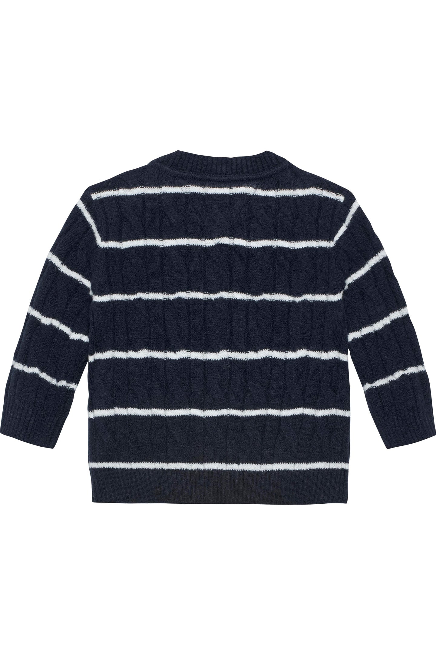 NEWBORN CABLE SWEATER DARK BLUE 3