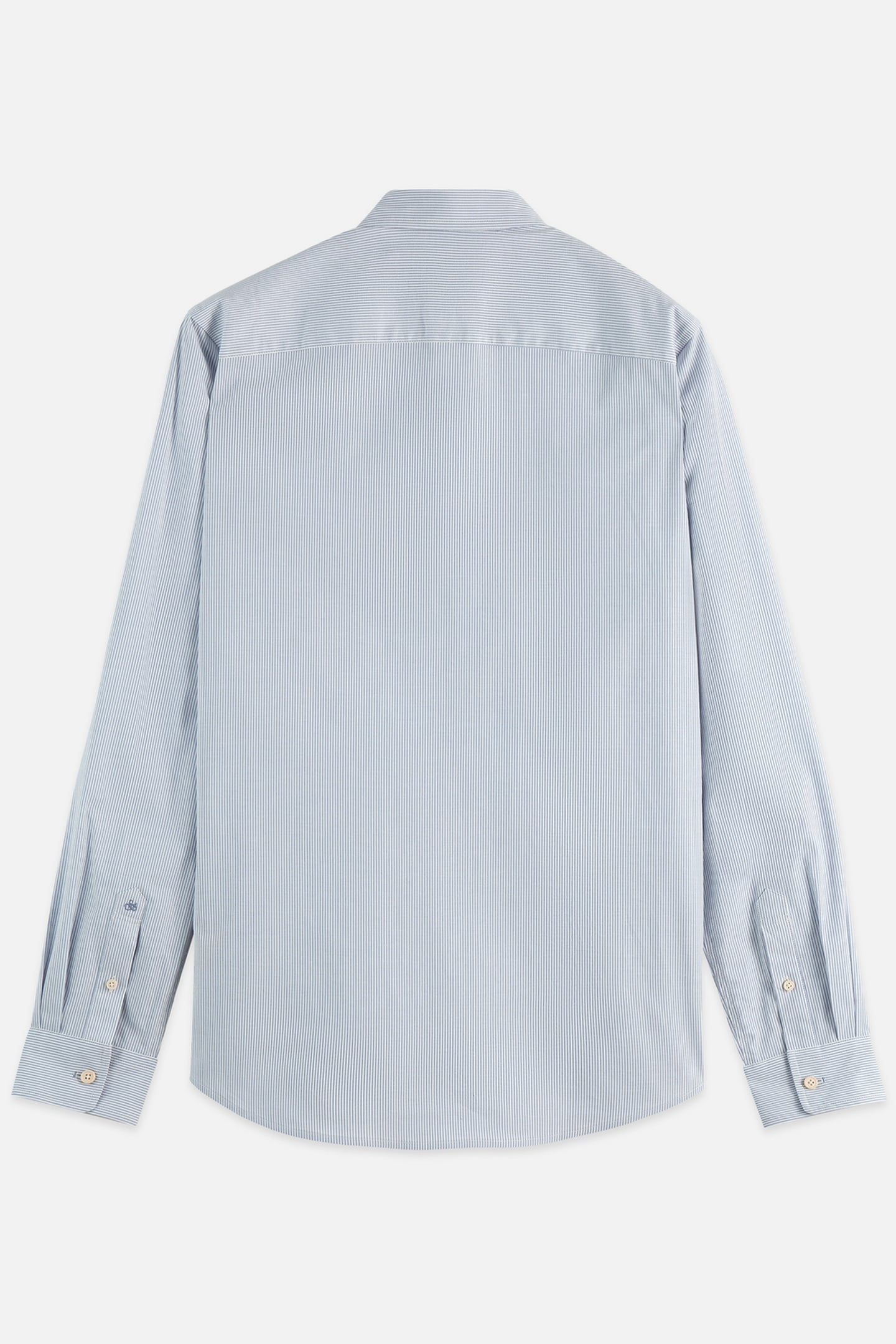 STRIPED SLIM-FIT POPLIN SHIRT NAVY 2