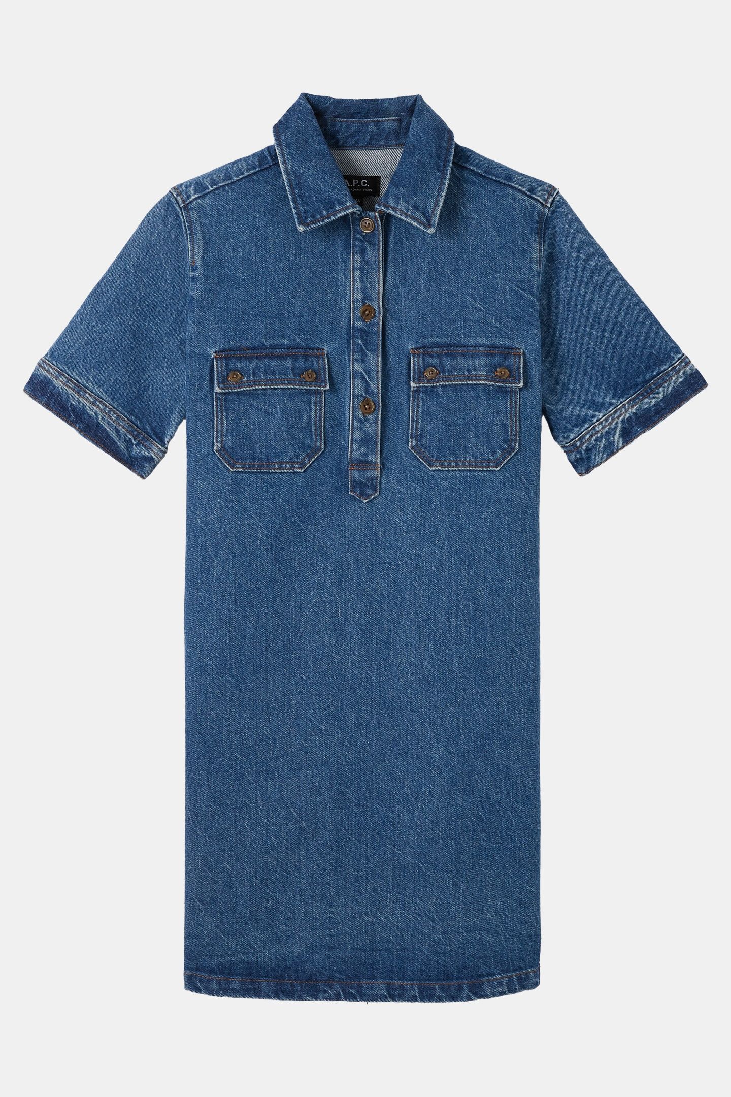 DRESS BERANGERE WASHED INDIGO 2