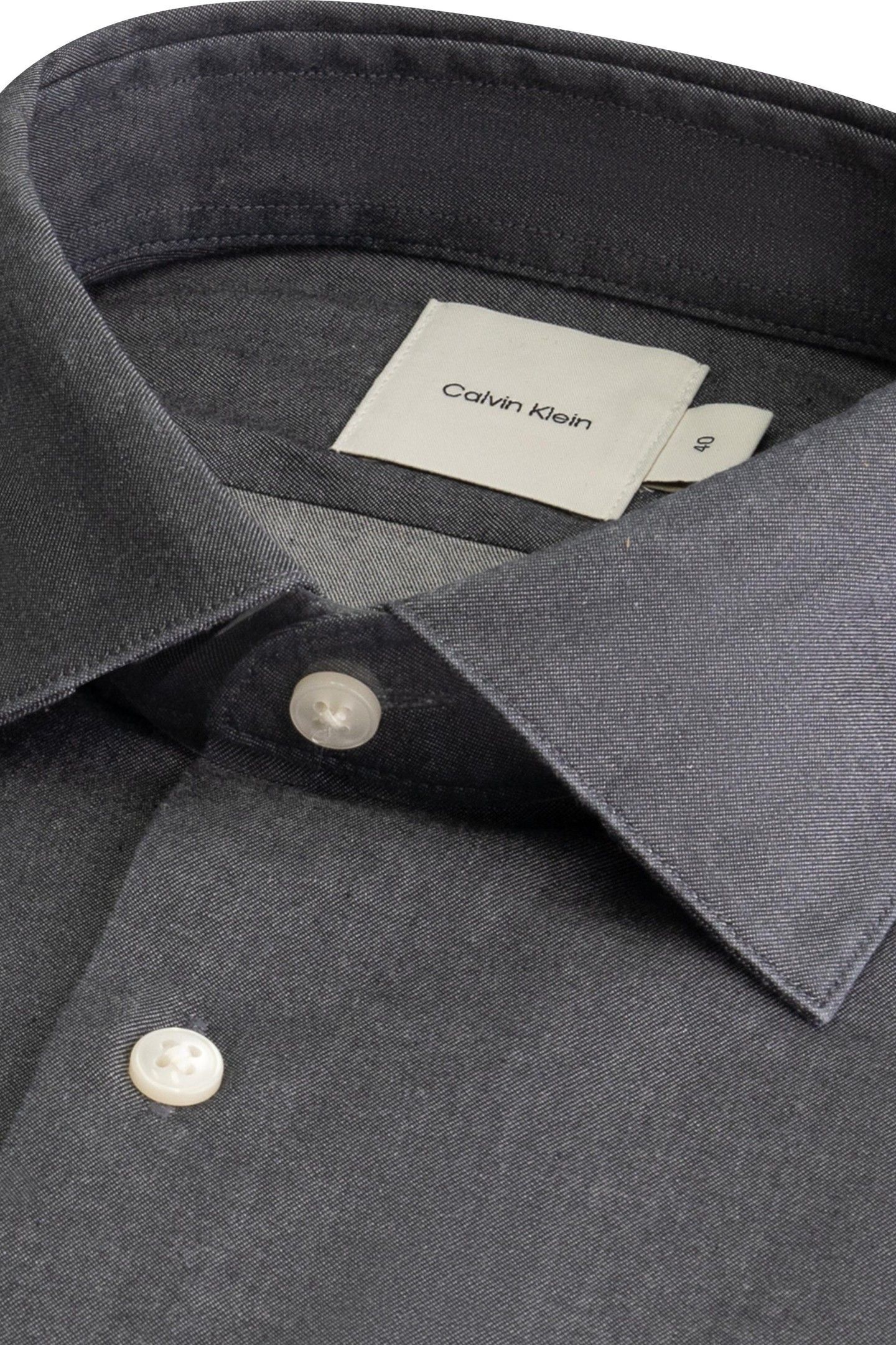 REGULAR DENIM WASHED SHIRT GREY 4