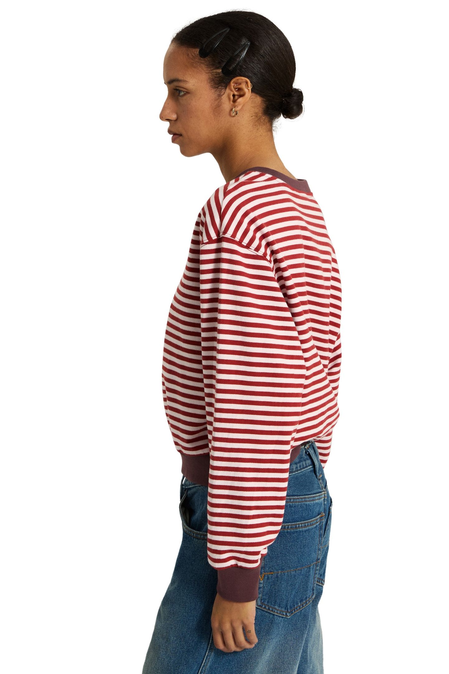 MOLLY HENLEY PULLOVER PALE PETAL/POPPY EMBER 3