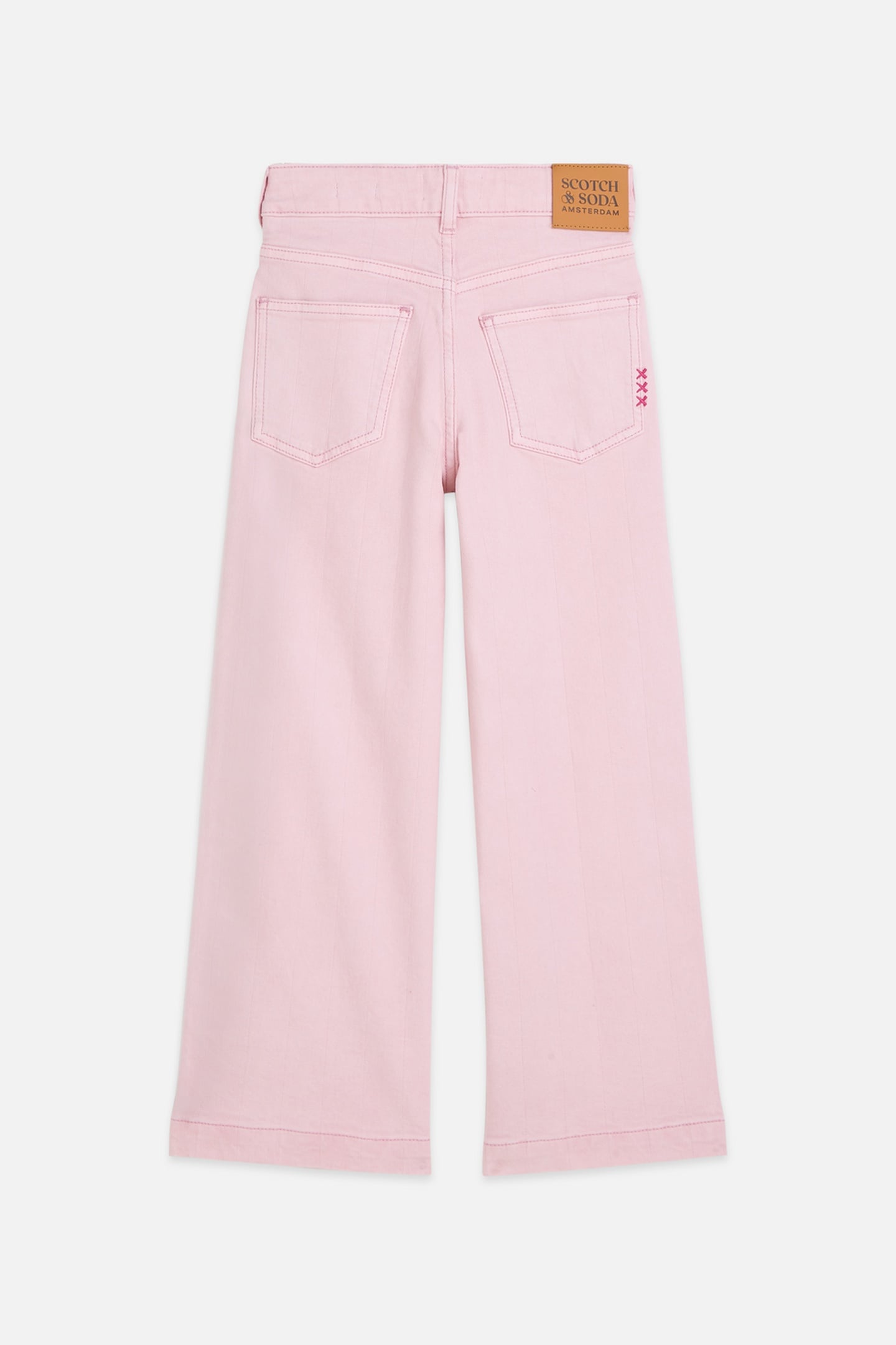 GIRLS THE WAVE WIDELEG JEANS DARK PINK 4