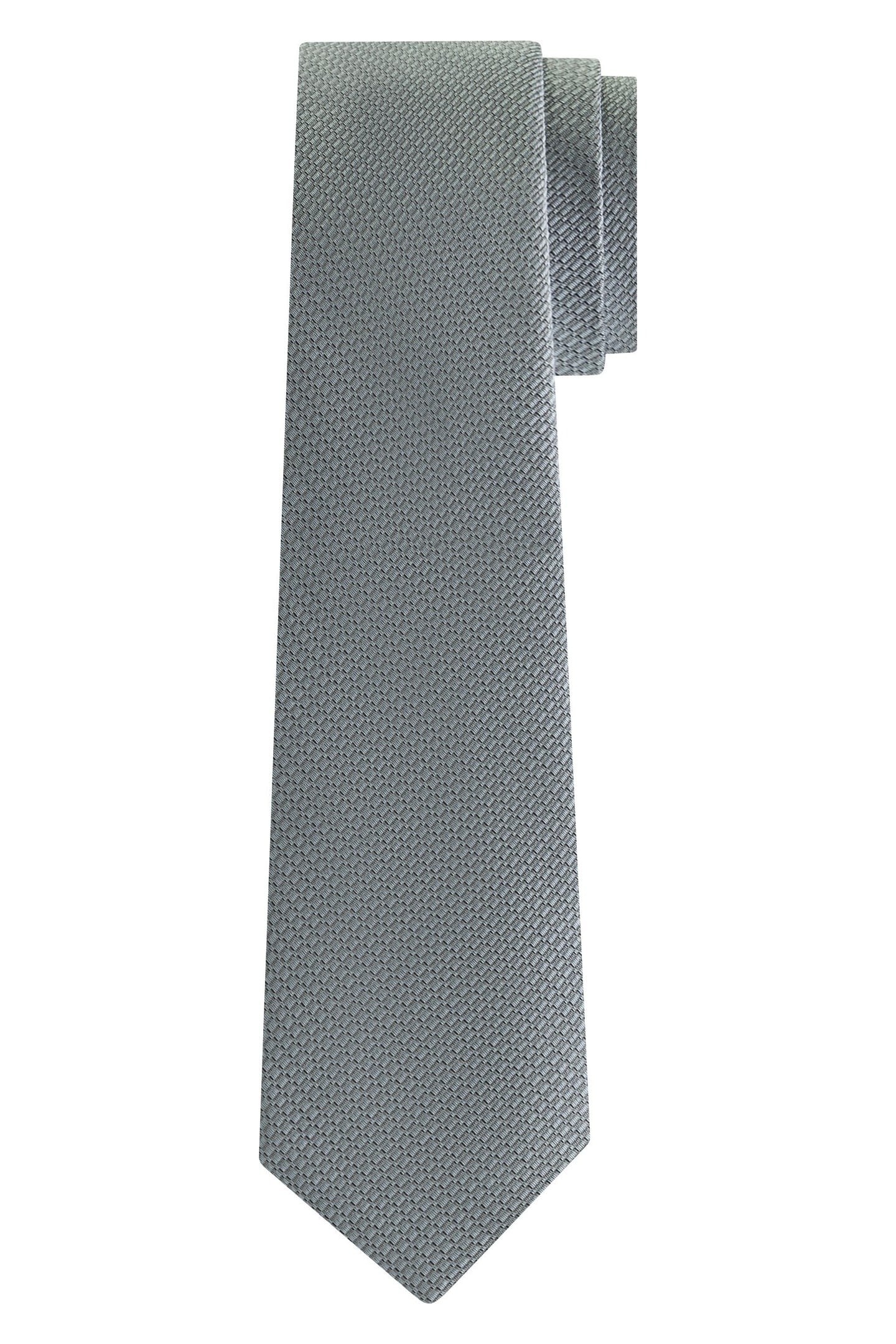 2TONES GRID SILK TIE GOBLIN BLUE 1