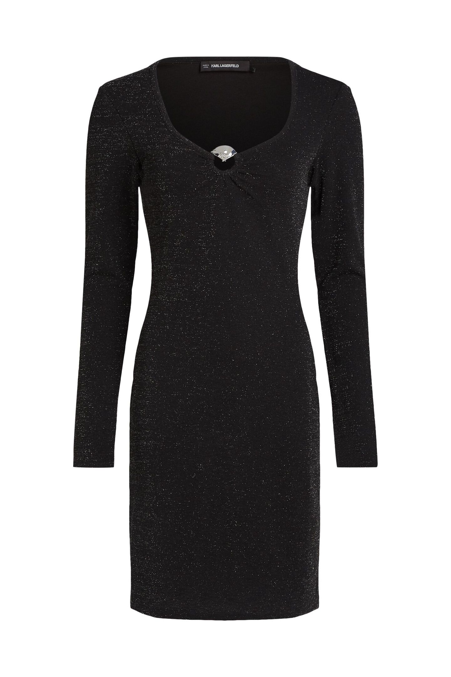 FAN LUREX JERSEY DRESS BLACK LUREX 1