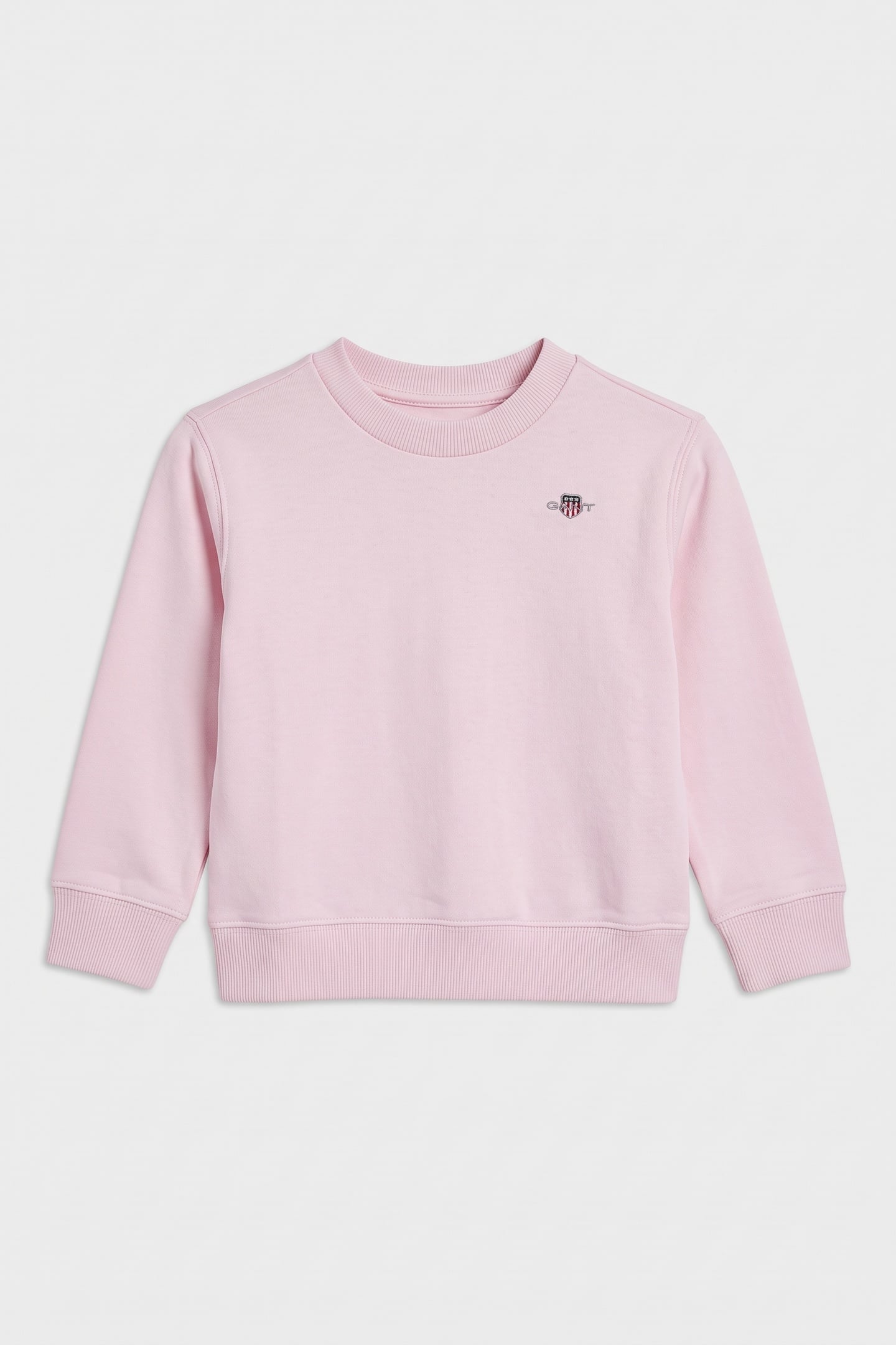 KIDS GIRLS SHIELD OVERSIZE CREW NECK SWEAT LIGHT PINK 2