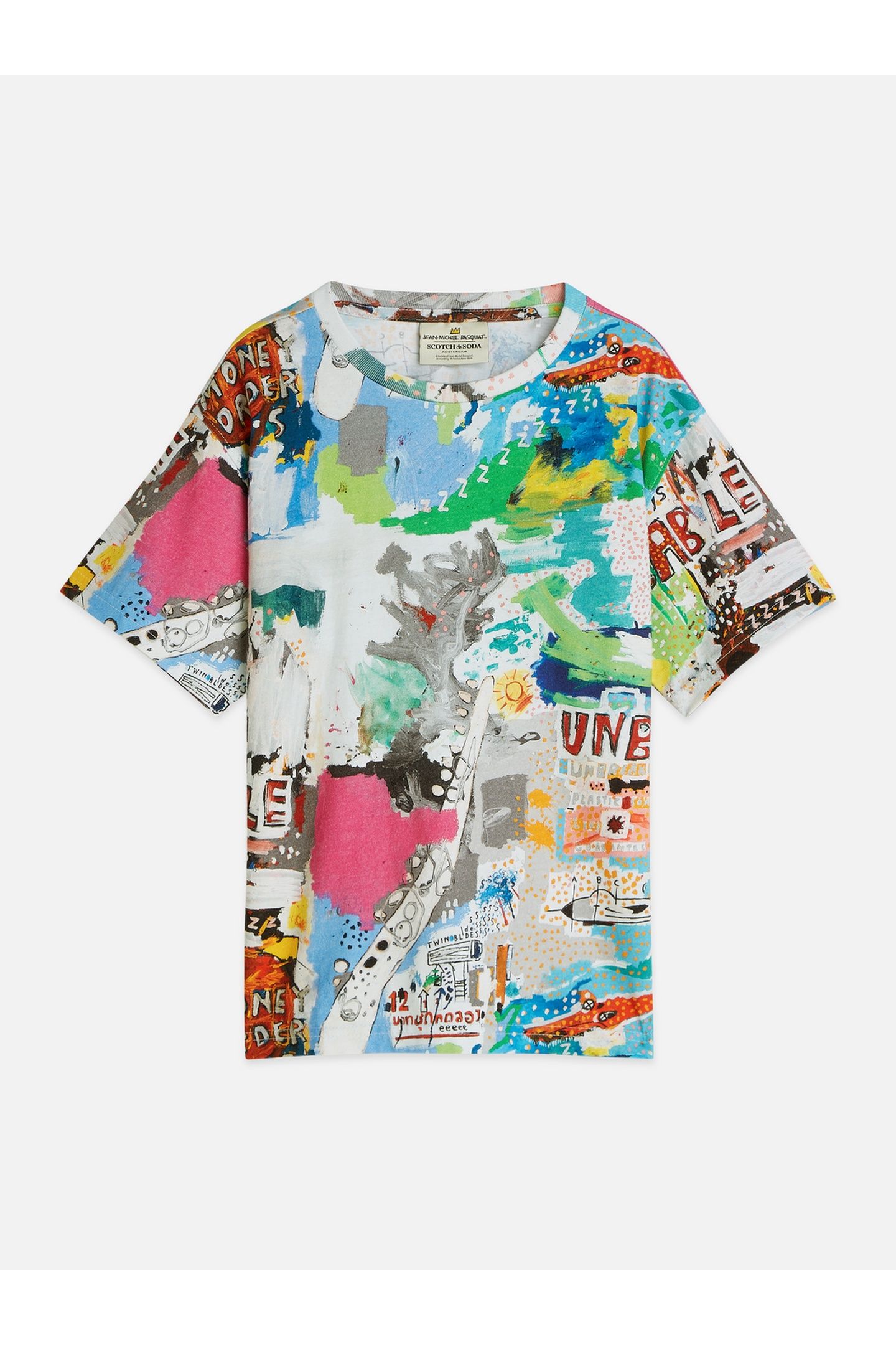 BOYS BASQUIAT PRINTED RELAXEDFIT TSHIRT WHITE/PASTEL 1