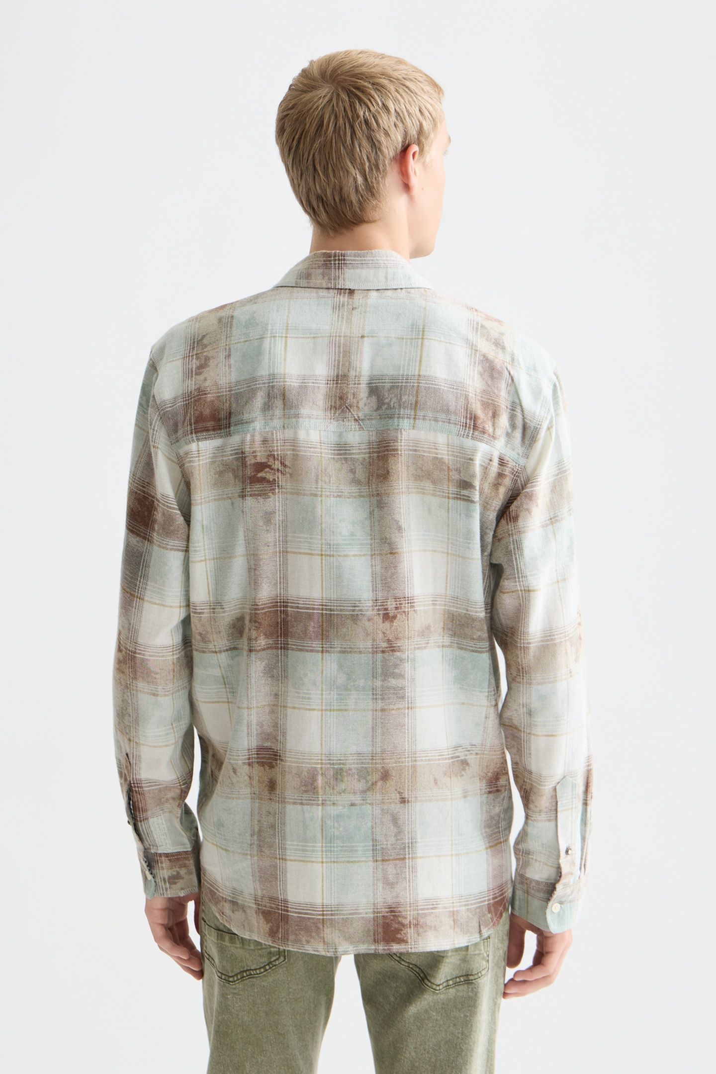 WASHED CHECK RELAXEDFIT SHIRT NAVY 2