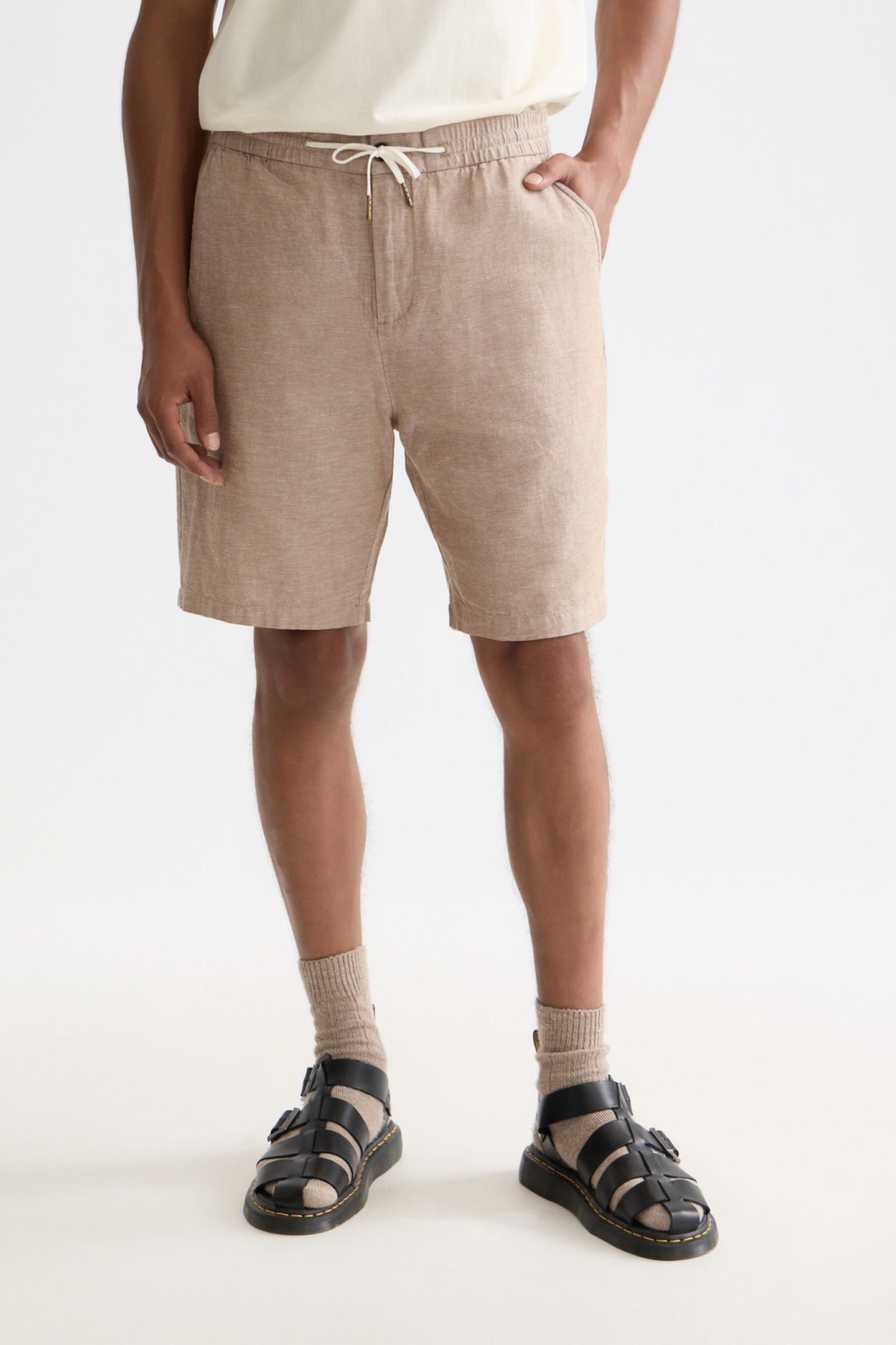 SEASONAL CORE FAVE COTTON LINEN REGULAR-FIT CHINO SHORTS LT  1