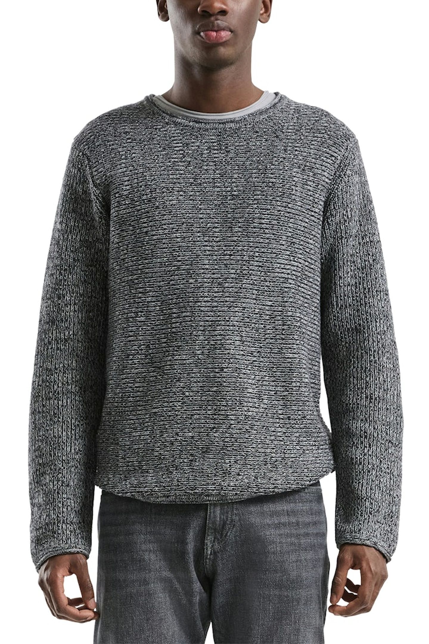 S.OLIVER-QS PULLOVER GREY/BLACK 1