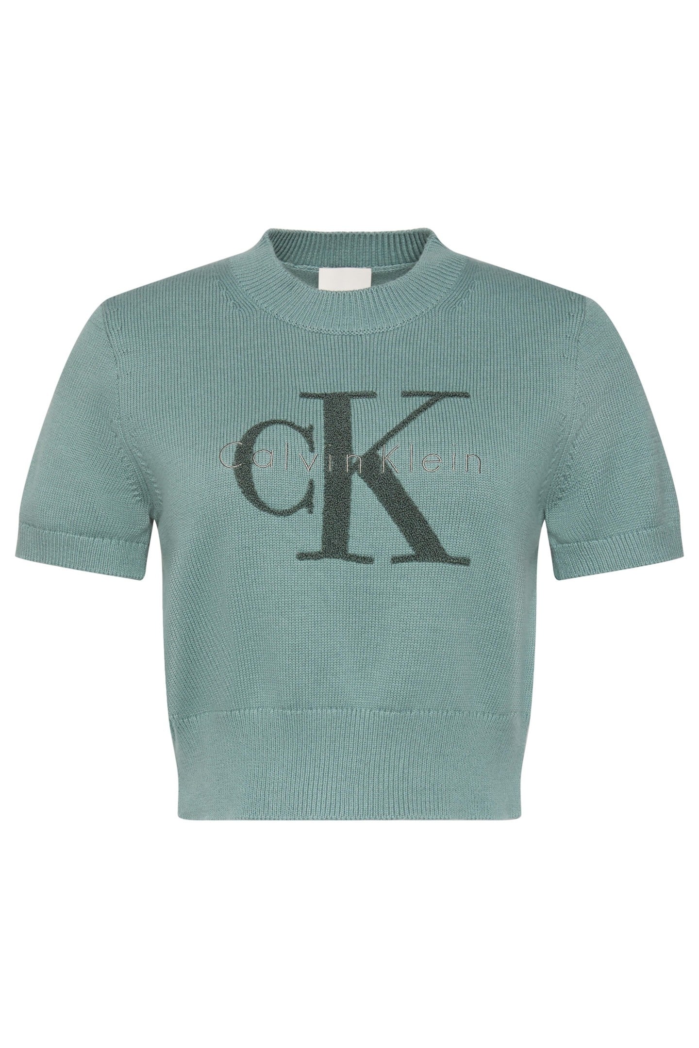 CHUNKY COTTON GRAPHIC SWEATER AUTUMN GREEN 1