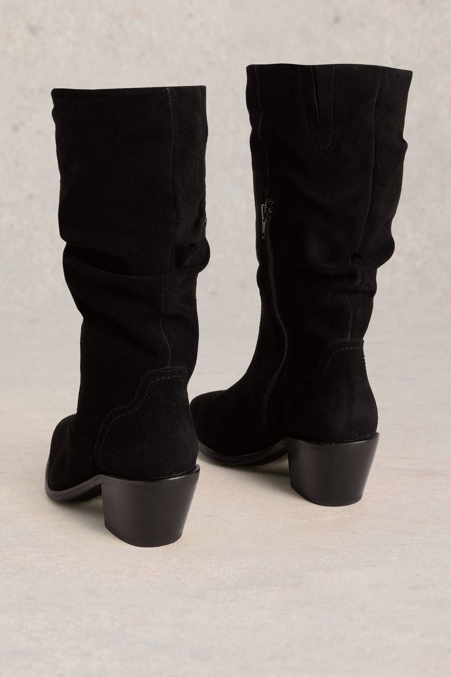 AZALEA SUEDE MID SLOUCH BOOT PURE BLK 3