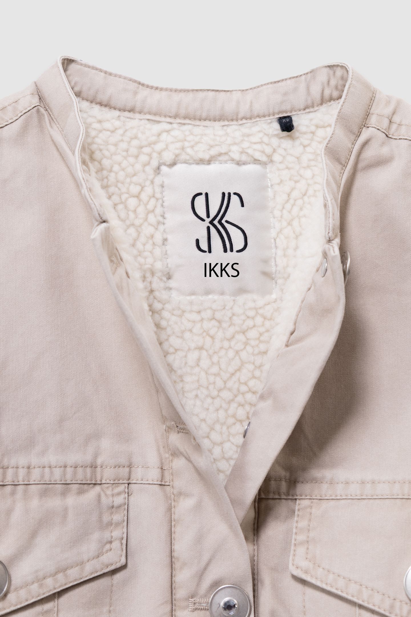 GIRLS’ BEIGE CANVAS FUR-LINED JACKET 4