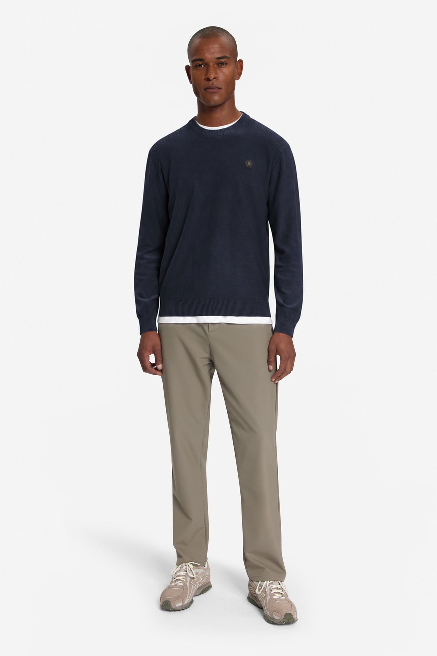 PULLOVER CREWNECK SHOULDER DETAIL DARK NIGHT 3