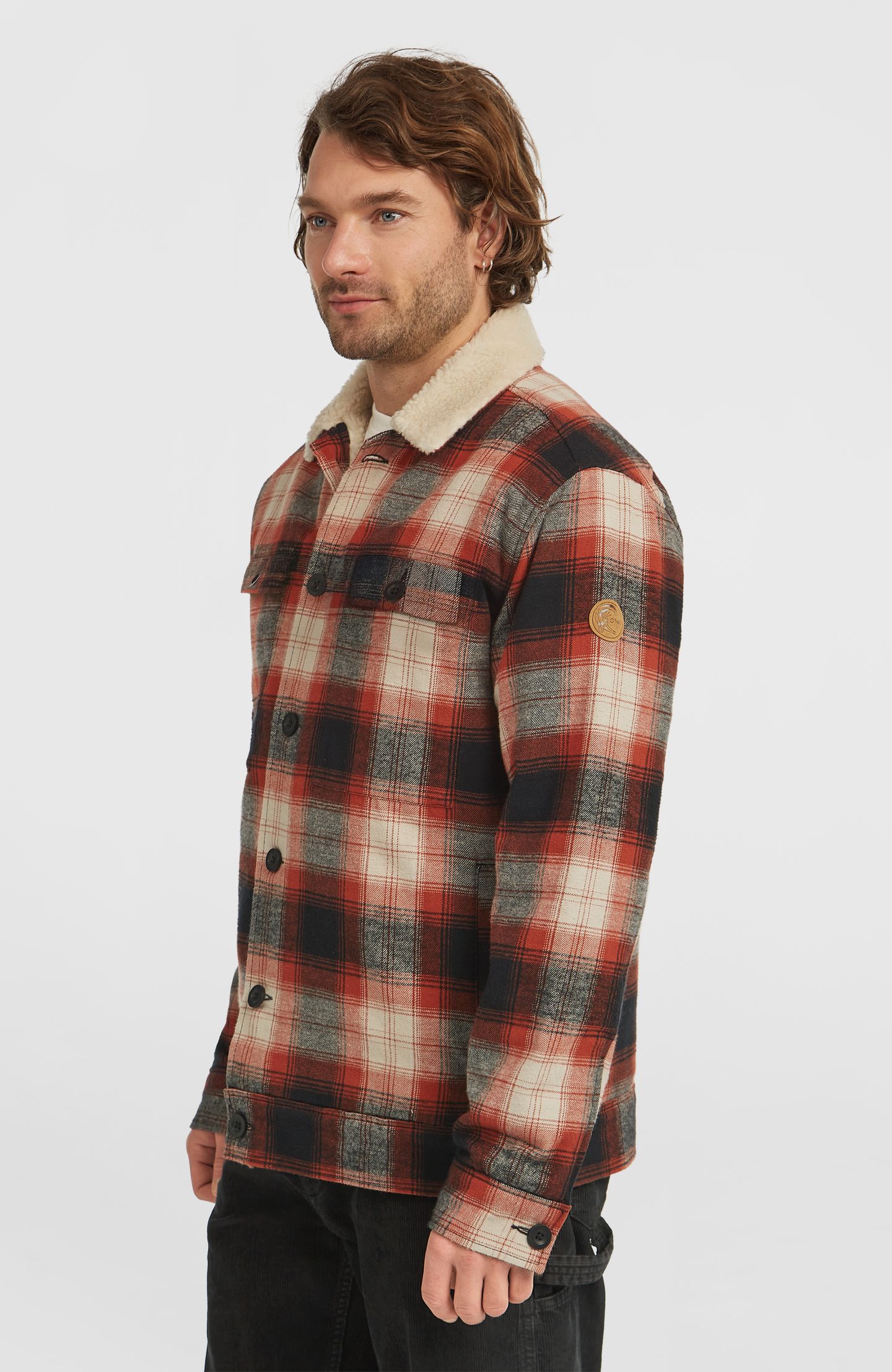 O'RIGINALS FLEECE LINED JACKET BONFIRE CHECK 7