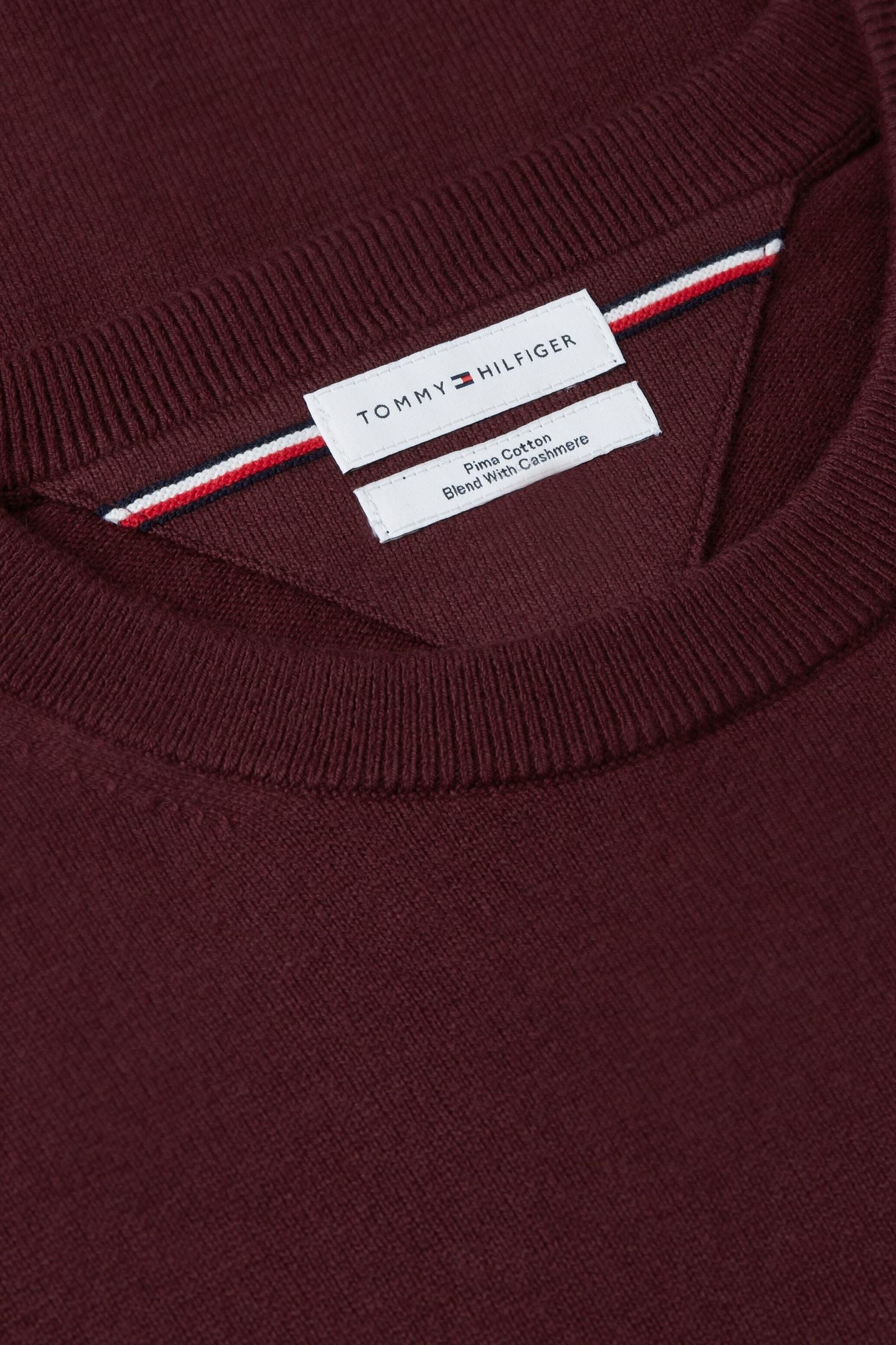 PIMA COTTON CASHMERE SWEATER BURGUNDY 3