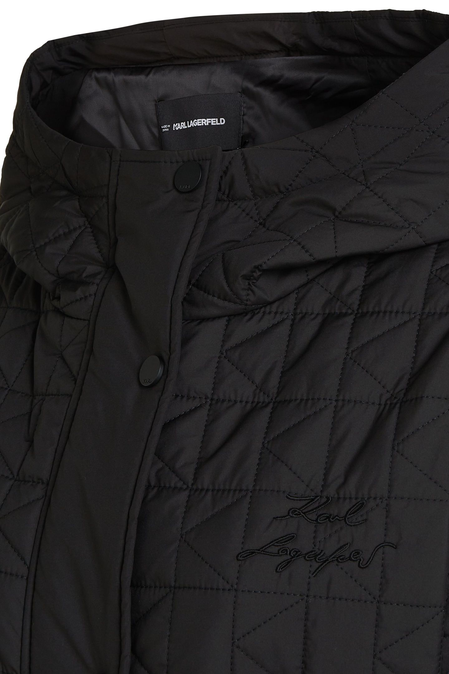 QUILTED MID LENGTH PARKA BLACK 3