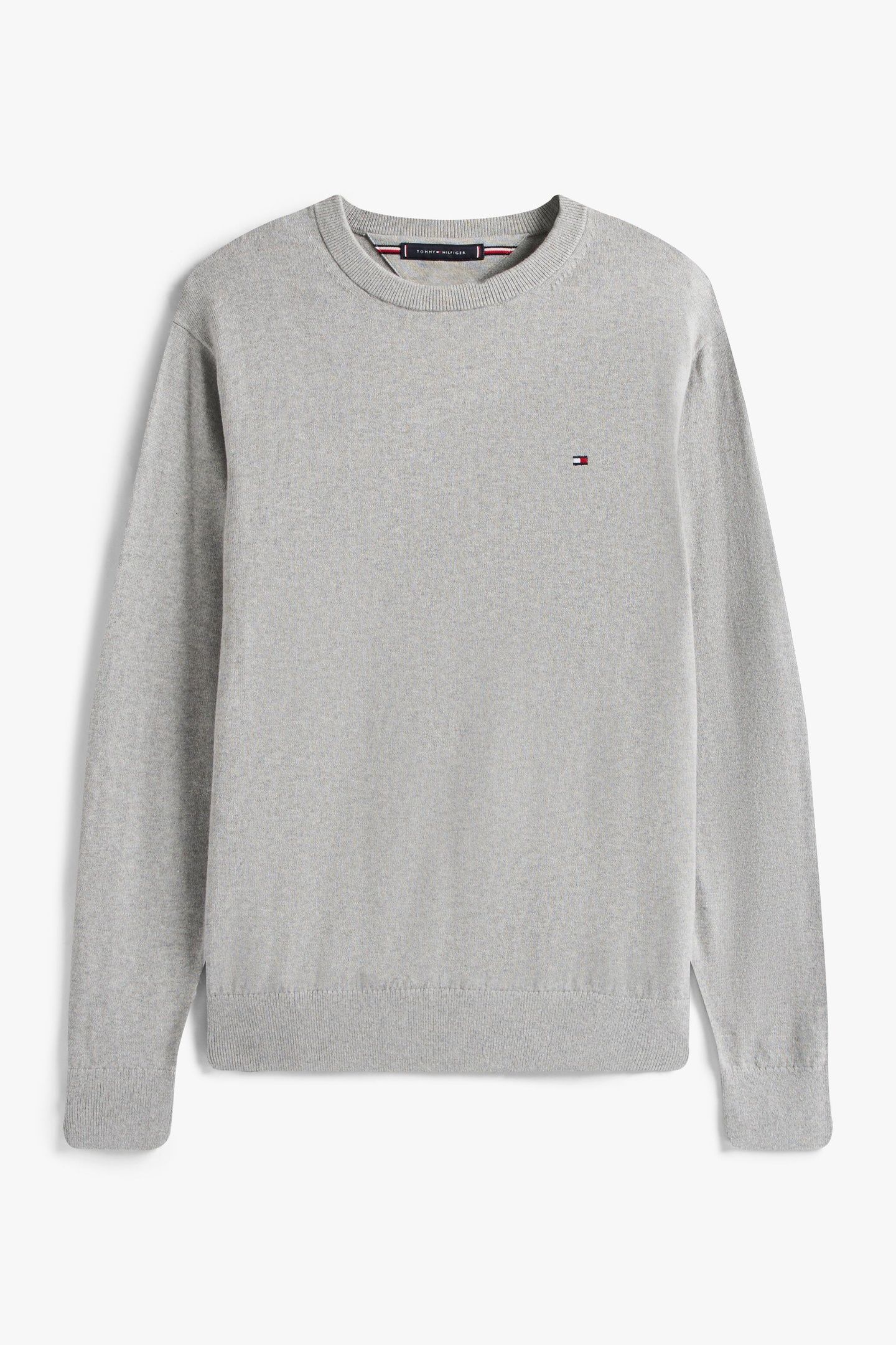 PIMA COTTON CASHMERE SWEATER LIGHT GREY HEATHER 4