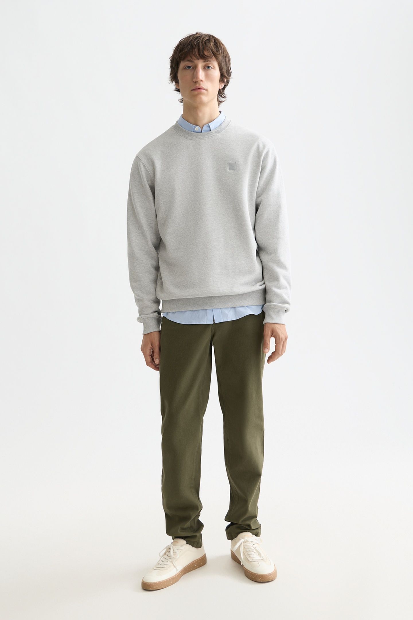 STUART COTTON-BLEND TWILL CHINO DARK GREEN 3