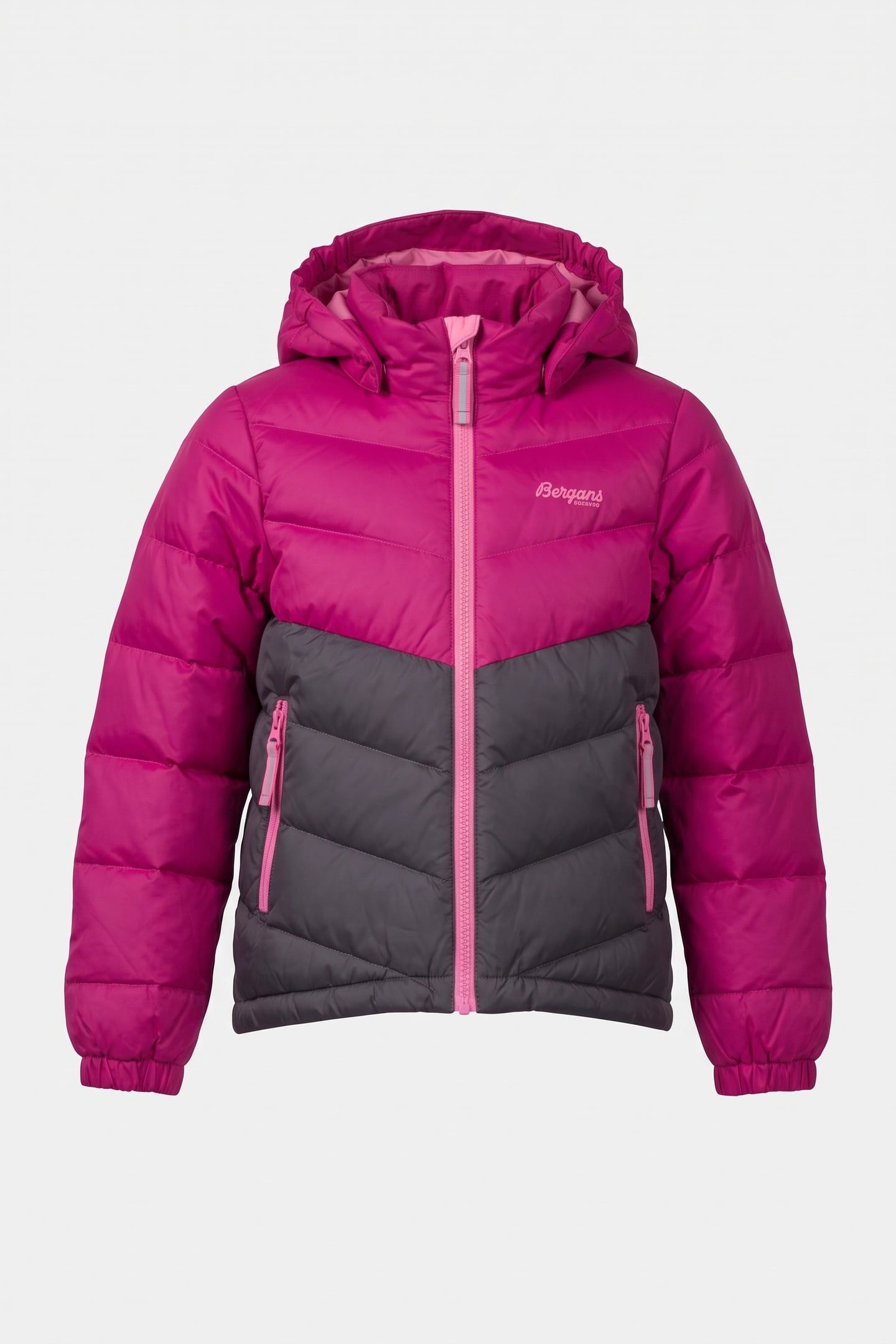BISMO DOWN KIDS JACKET PURPLE/SOLID CHARCOAL/IBIS ROSE 2