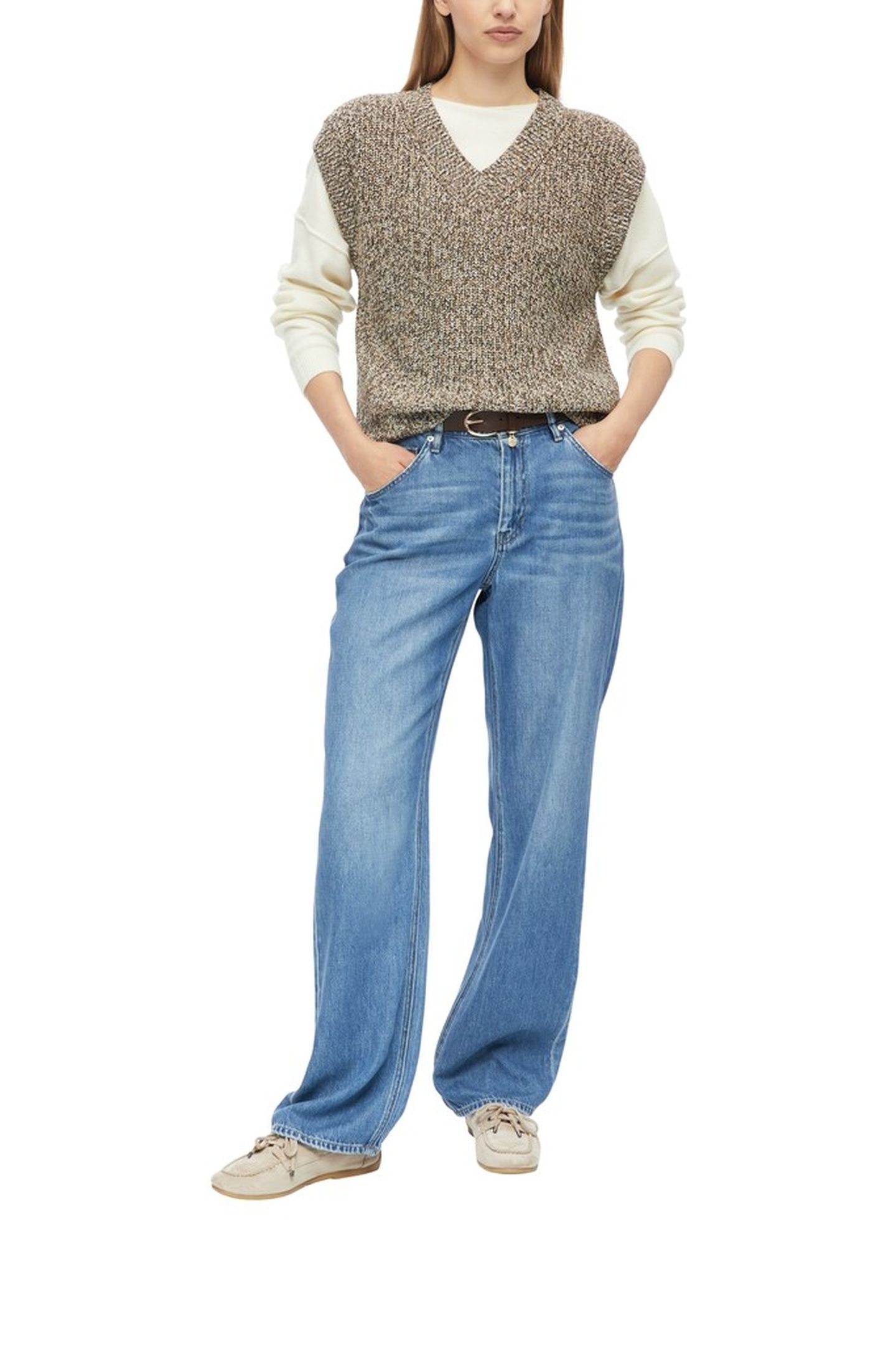 S.OLIVER PULLOVERS BROWN 2