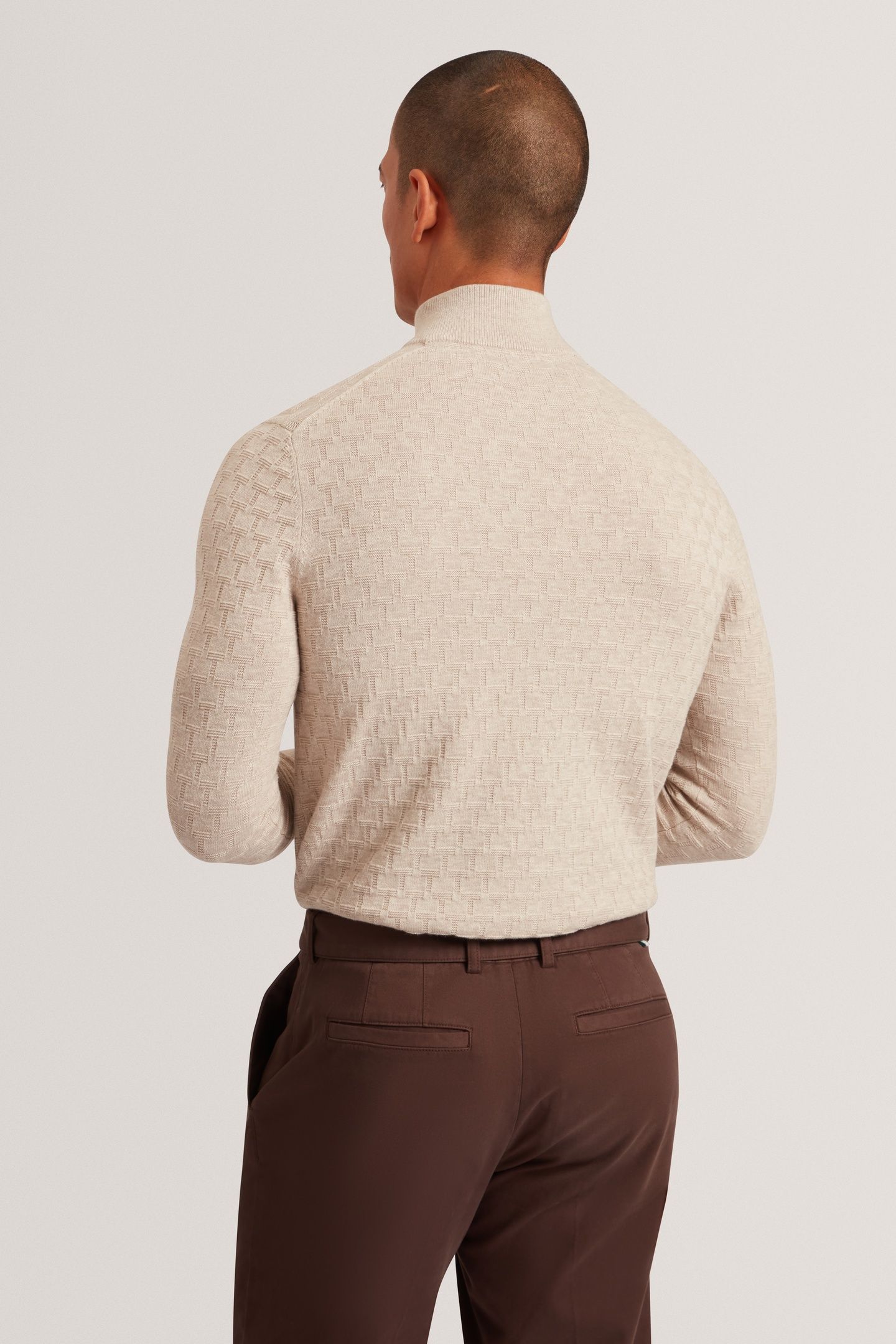 T STITCH HALF ZIP NATURAL 2