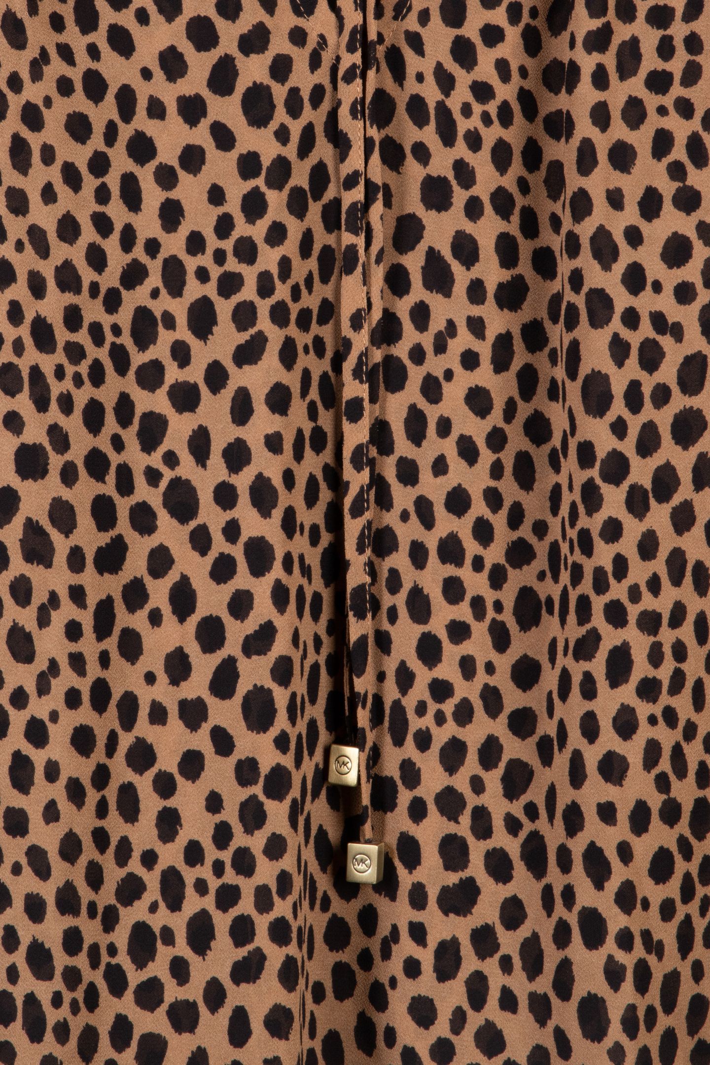 CHEETAH V NECK TOP CAFE 4