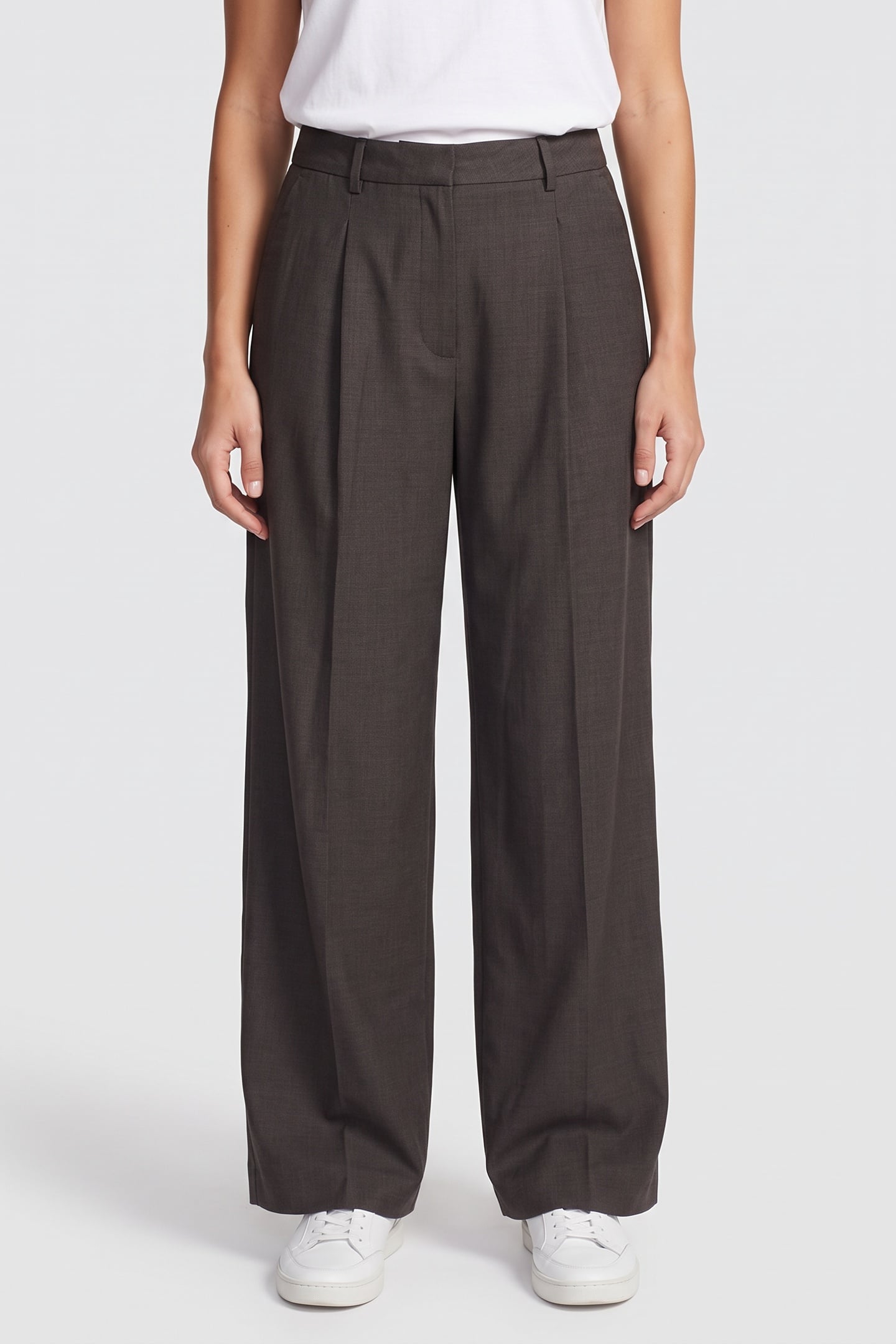 ROSE TAILORED PANT CHARCOAL MELANGE 1