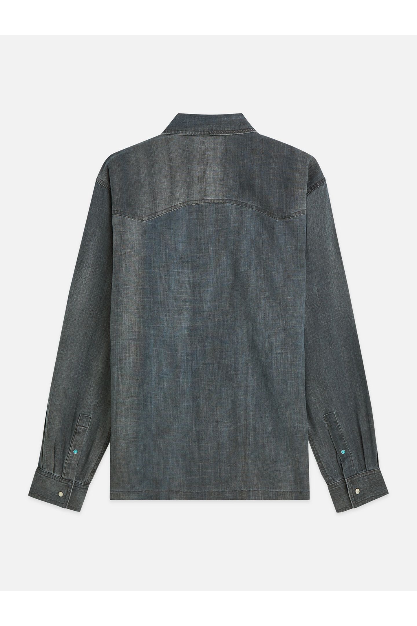 DENIM RELAXEDFIT WASHED SHIRT DARK GREY 2