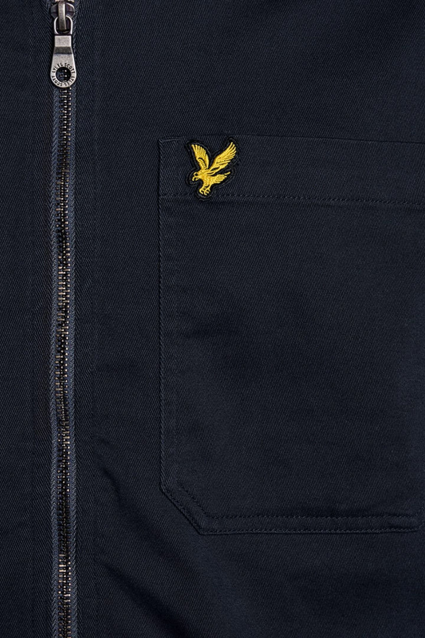 ENZYME WASH ZIP THROUGH OVERSHIRT DARK NAVY 6
