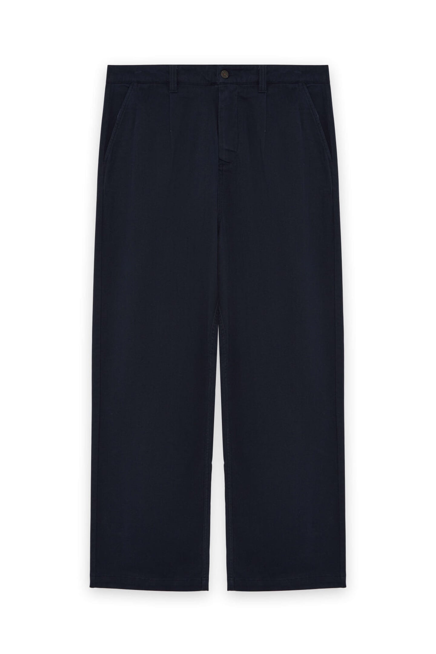 ENZYME WASH PLEATED TROUSER DARK NAVY 4