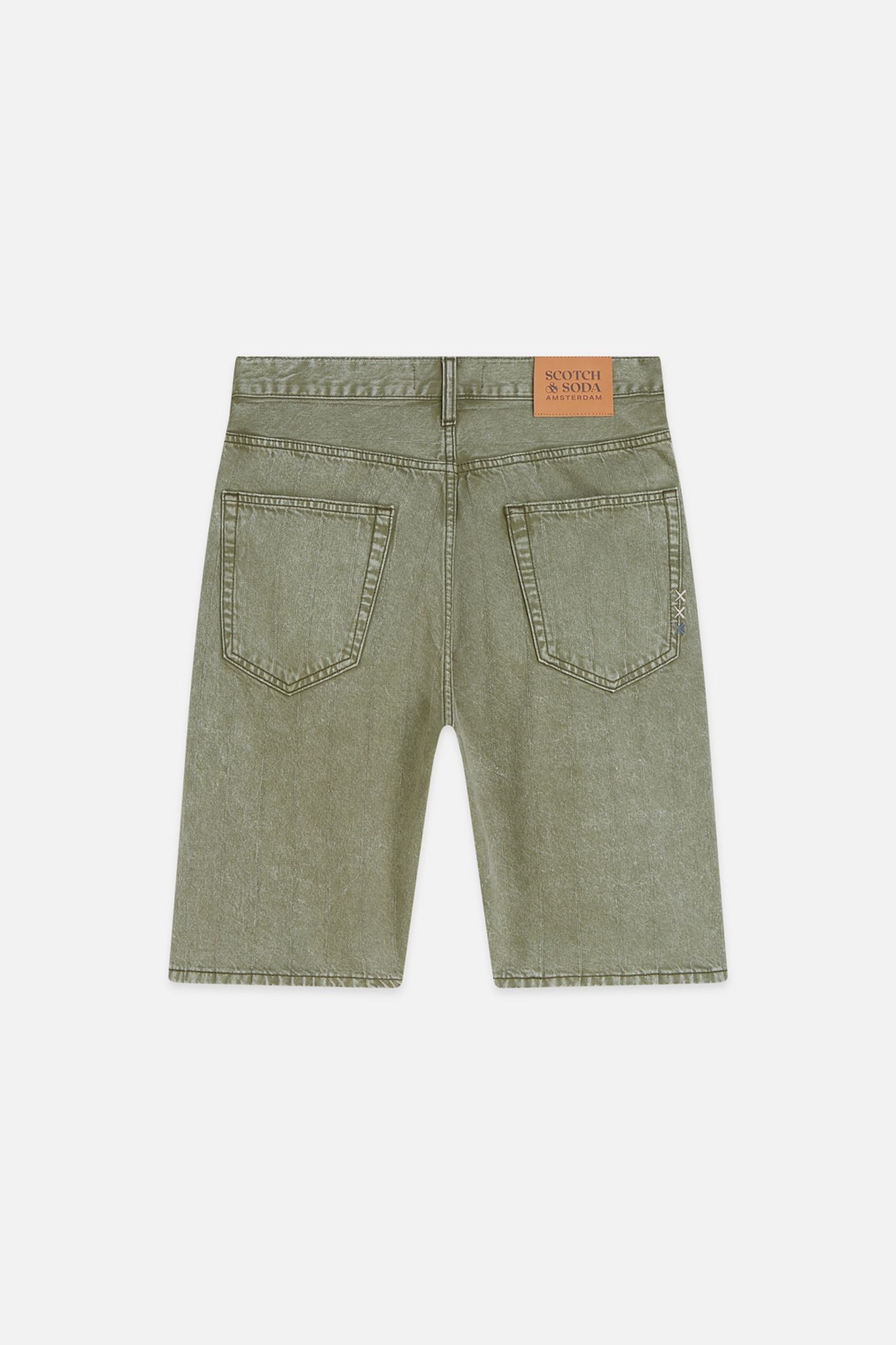 THE PITCH LOOSEFIT JEANS SHORT DARK GREEN 5
