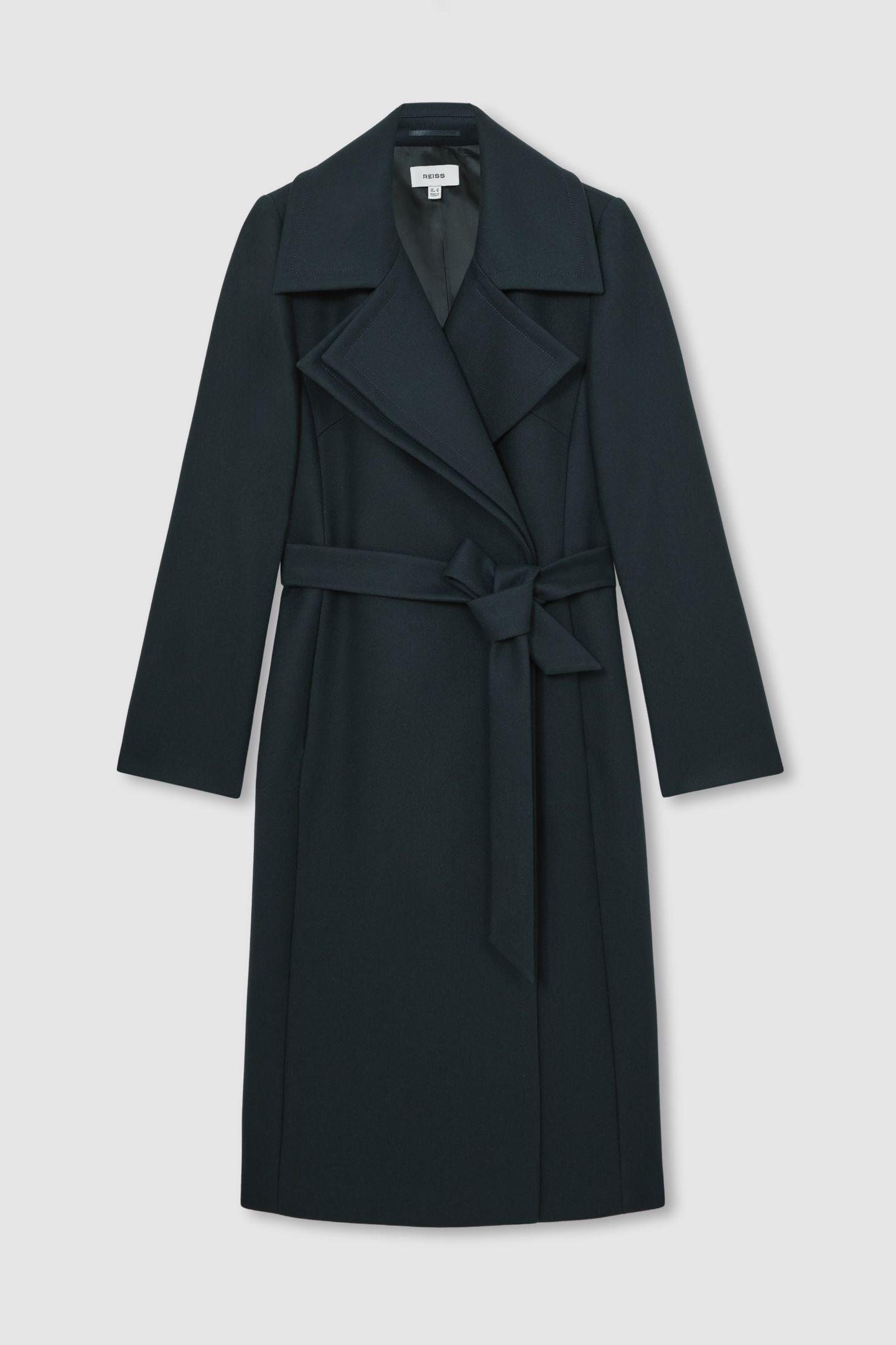 MID LENGTH BELTED COAT TEAL 4