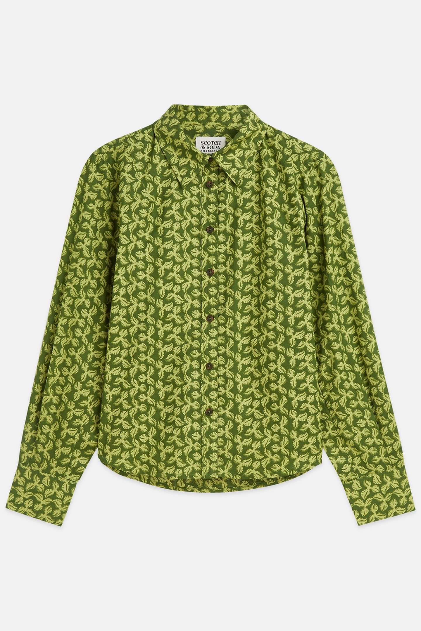 PRINTED RELAXED FIT SHIRT MINI CACTUS GARDEN GREEN 4