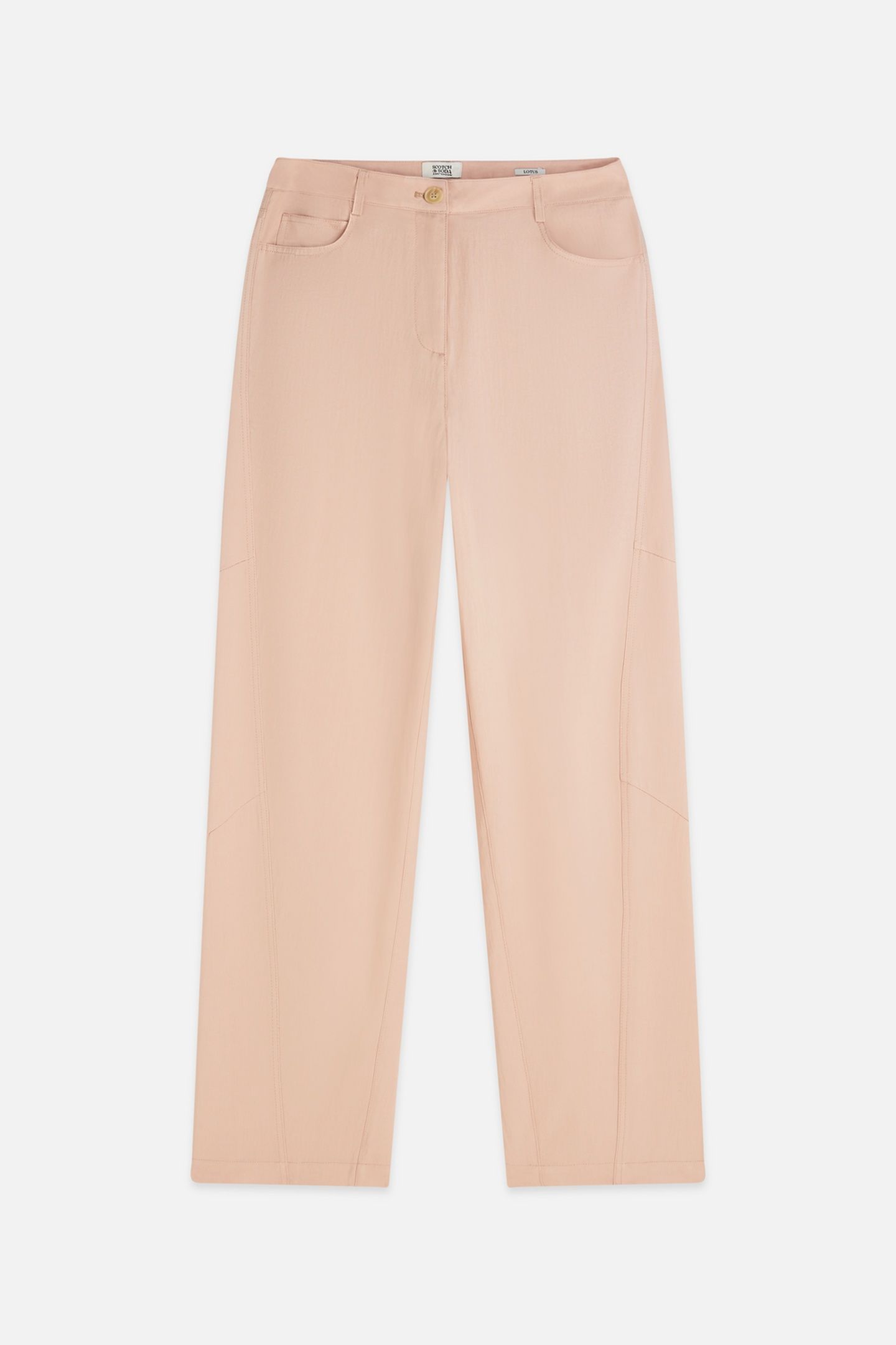LOTUS - TWILL HIGH RISE BARREL LEG PANTS ROSE DUST 4