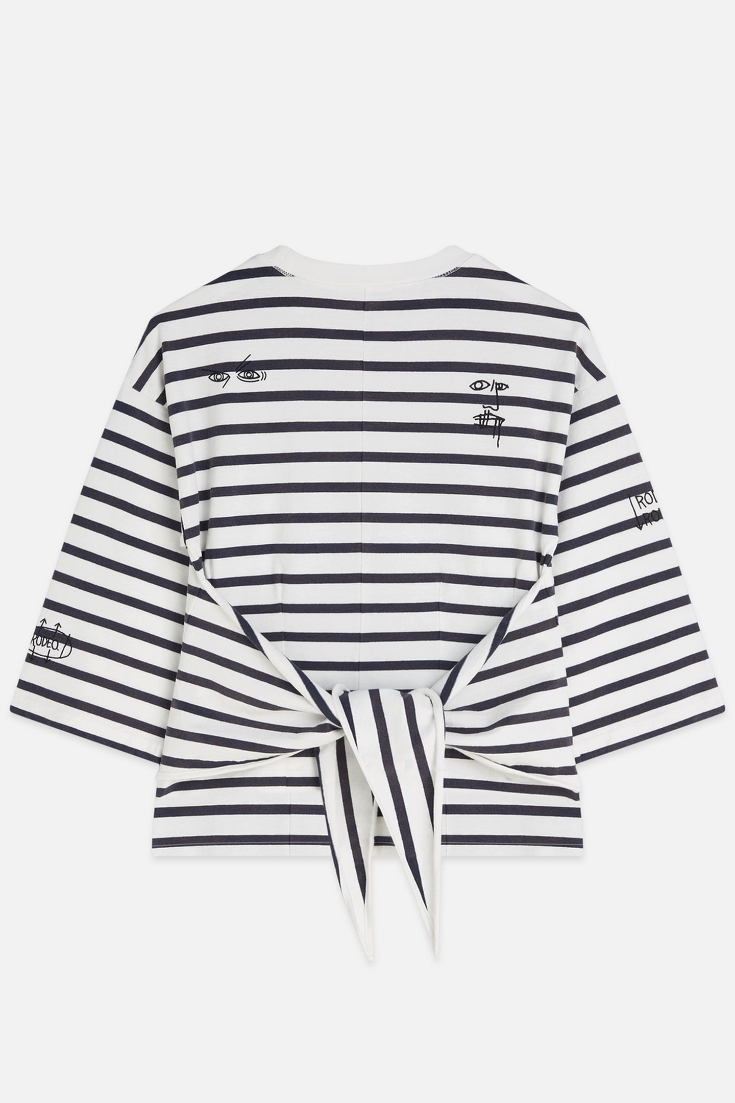 BASQUIAT BRETON T-SHIRT BLUE WHITE STRIPE 2