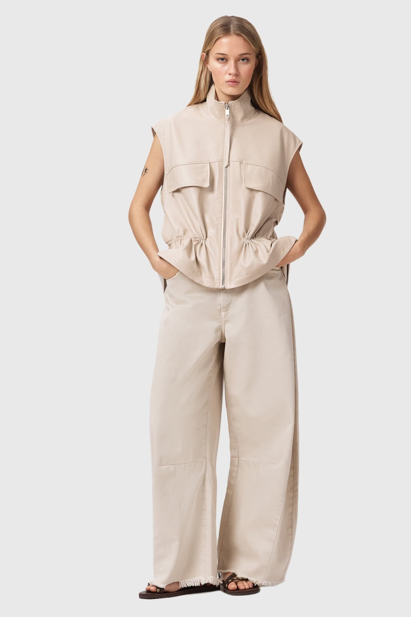 FLOR GILET ANTIQUE WHITE 3