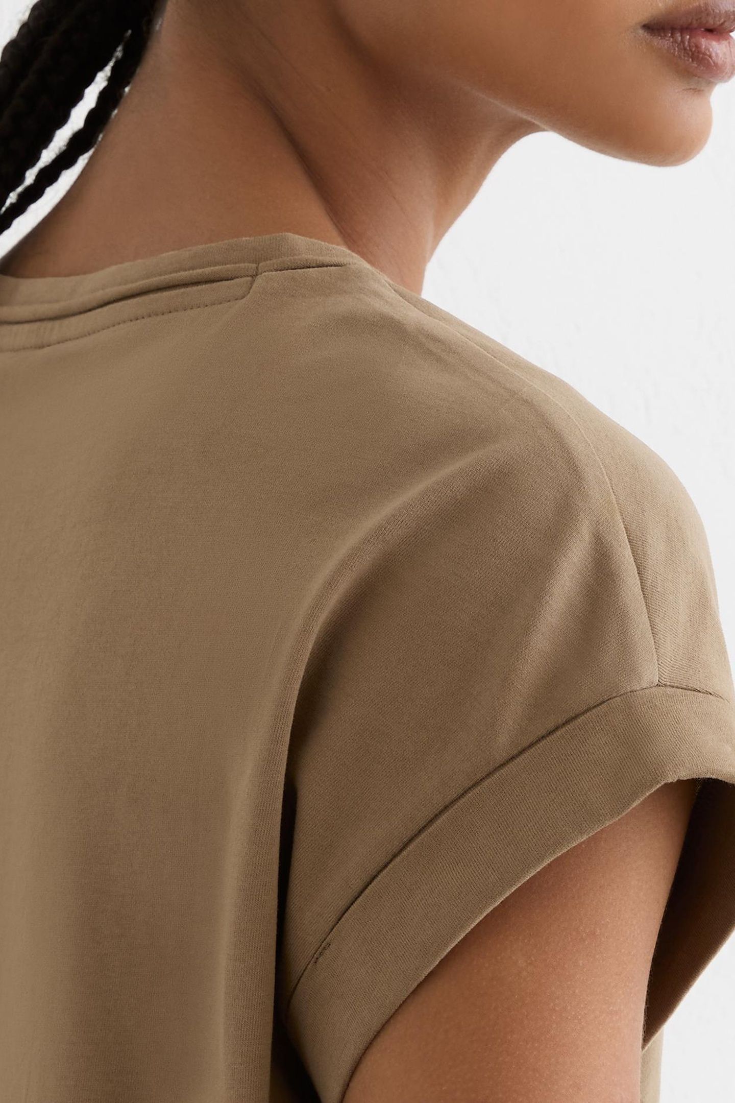 COTTON CREW TEE TAUPE NEUTRAL 6