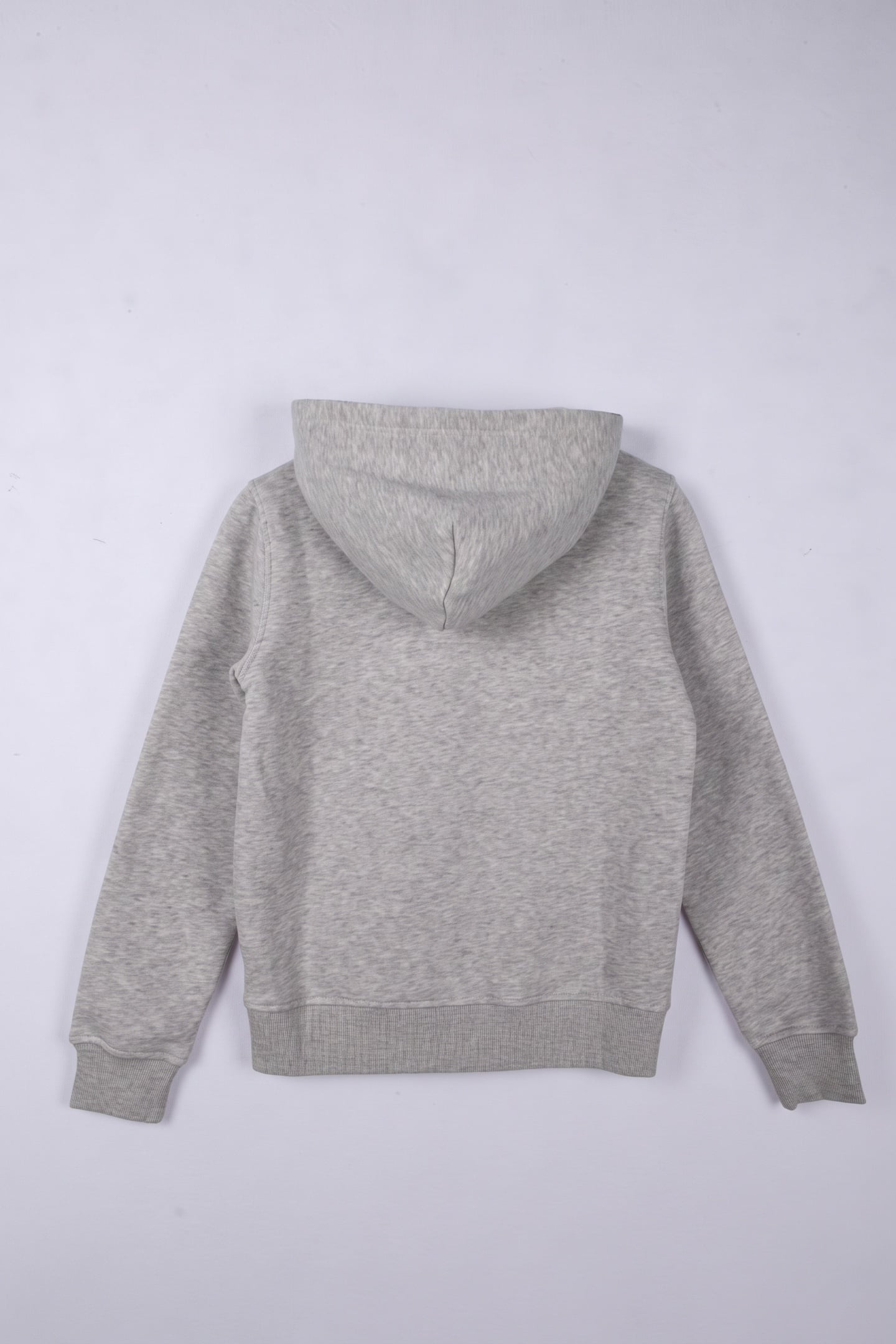 TEEN UNISEX SHIELD ZIP HOODIE LIGHT GREY MELANGE 3
