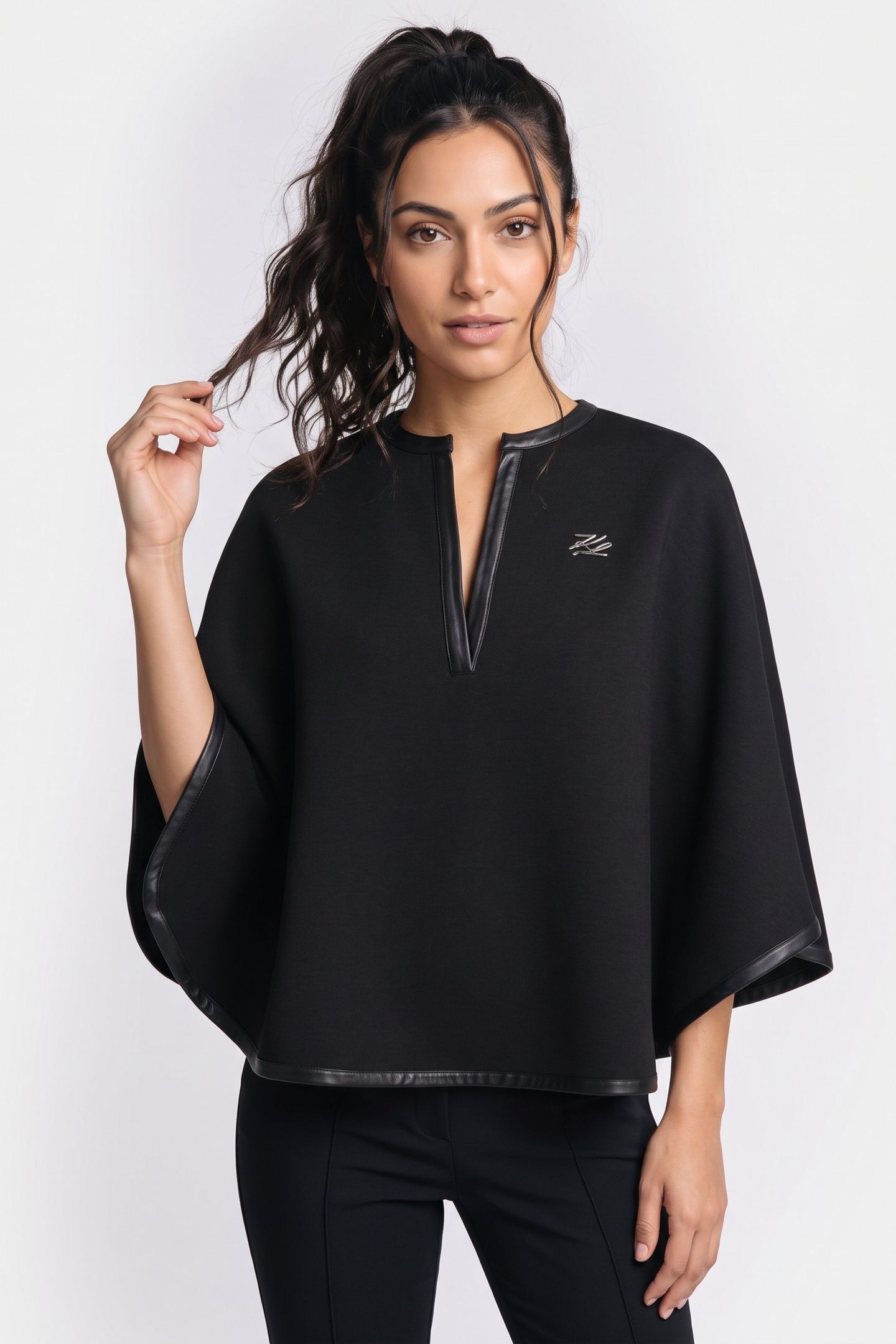 FASHION SWEATSHIRT CAPE BLACK 3