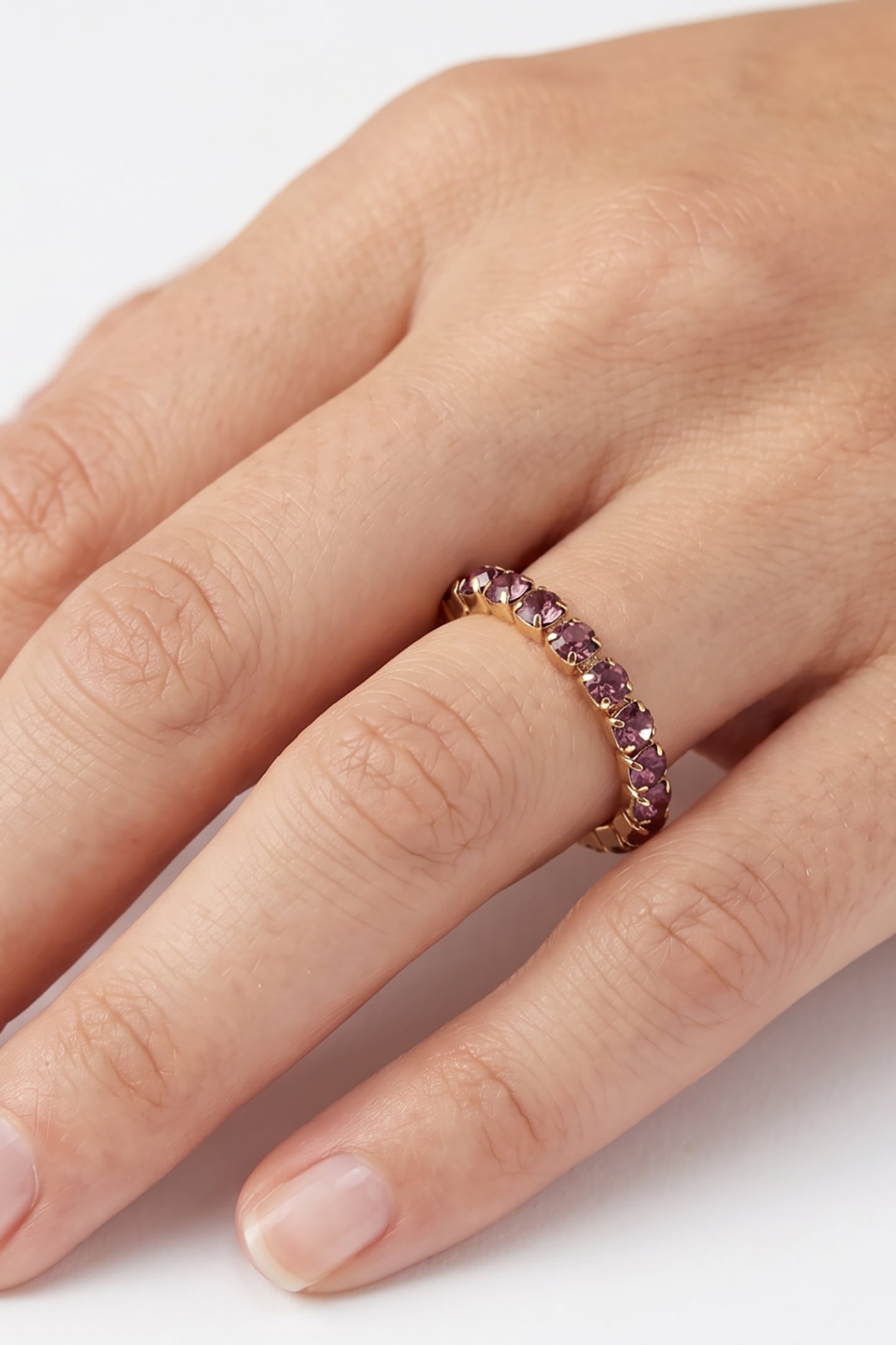 ALICE RING LIGHT AMETHYST M/L GOLD, PURPLE 1