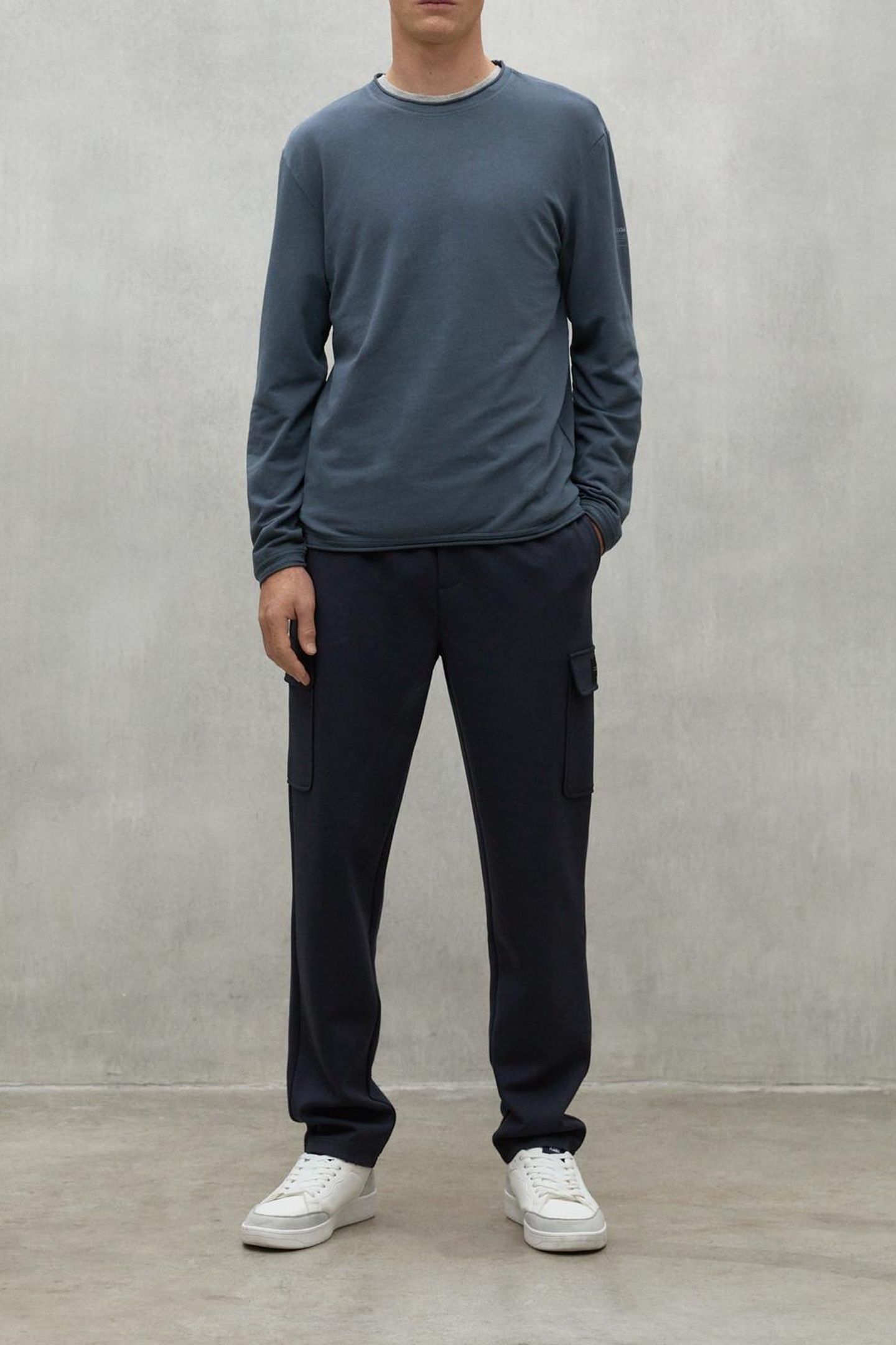 NOWALF LONG SLEEVE T-SHIRT STEEL BLUE 3
