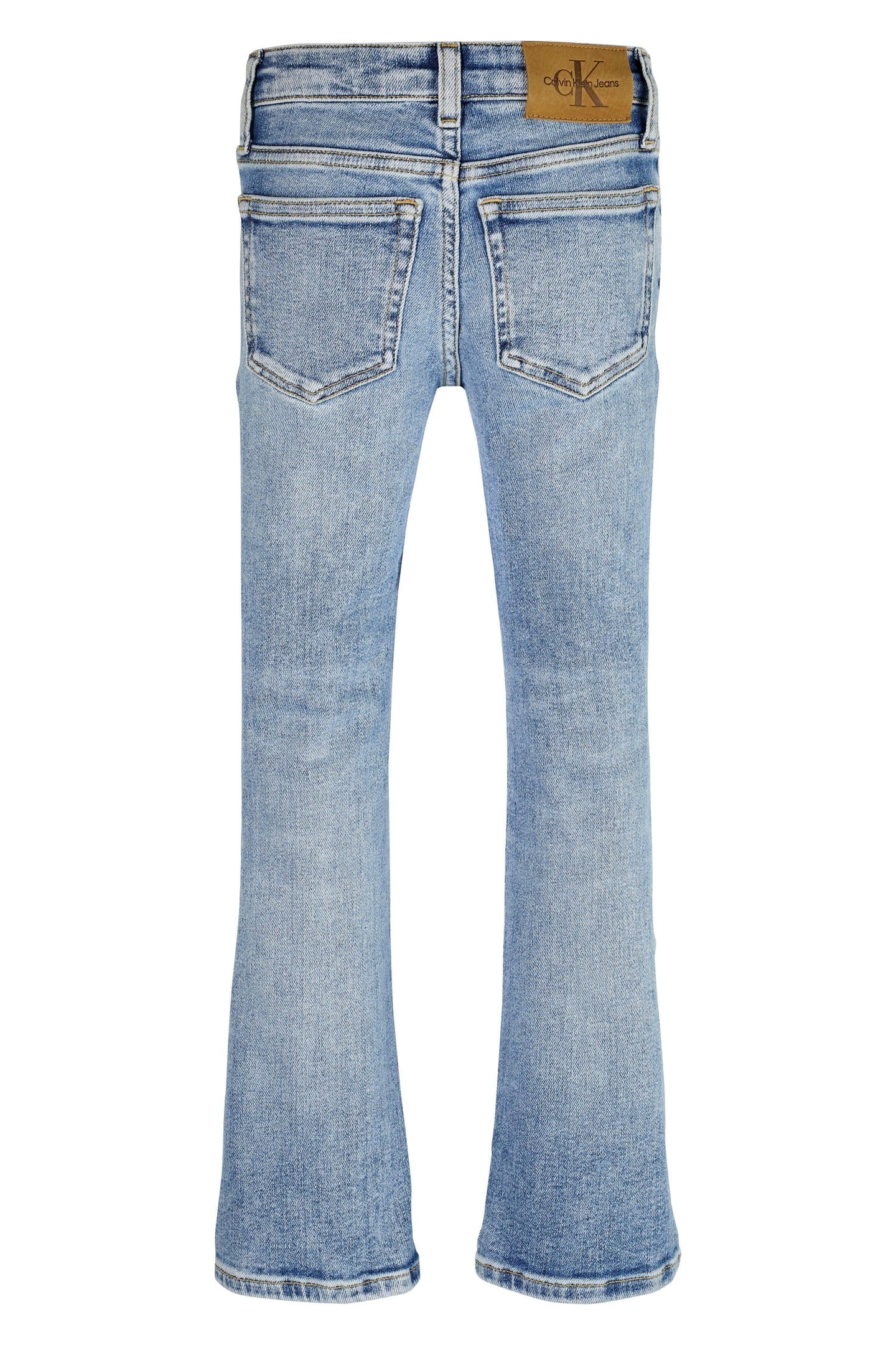 GIRLS MID RISE FLARE OCEAN BLUE STRETCH 2
